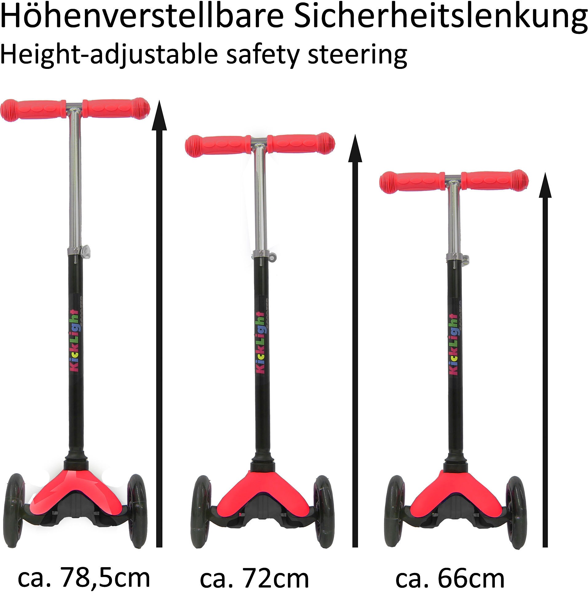 Jamara Dreiradscooter »KickLight«, mit LED-Rädern