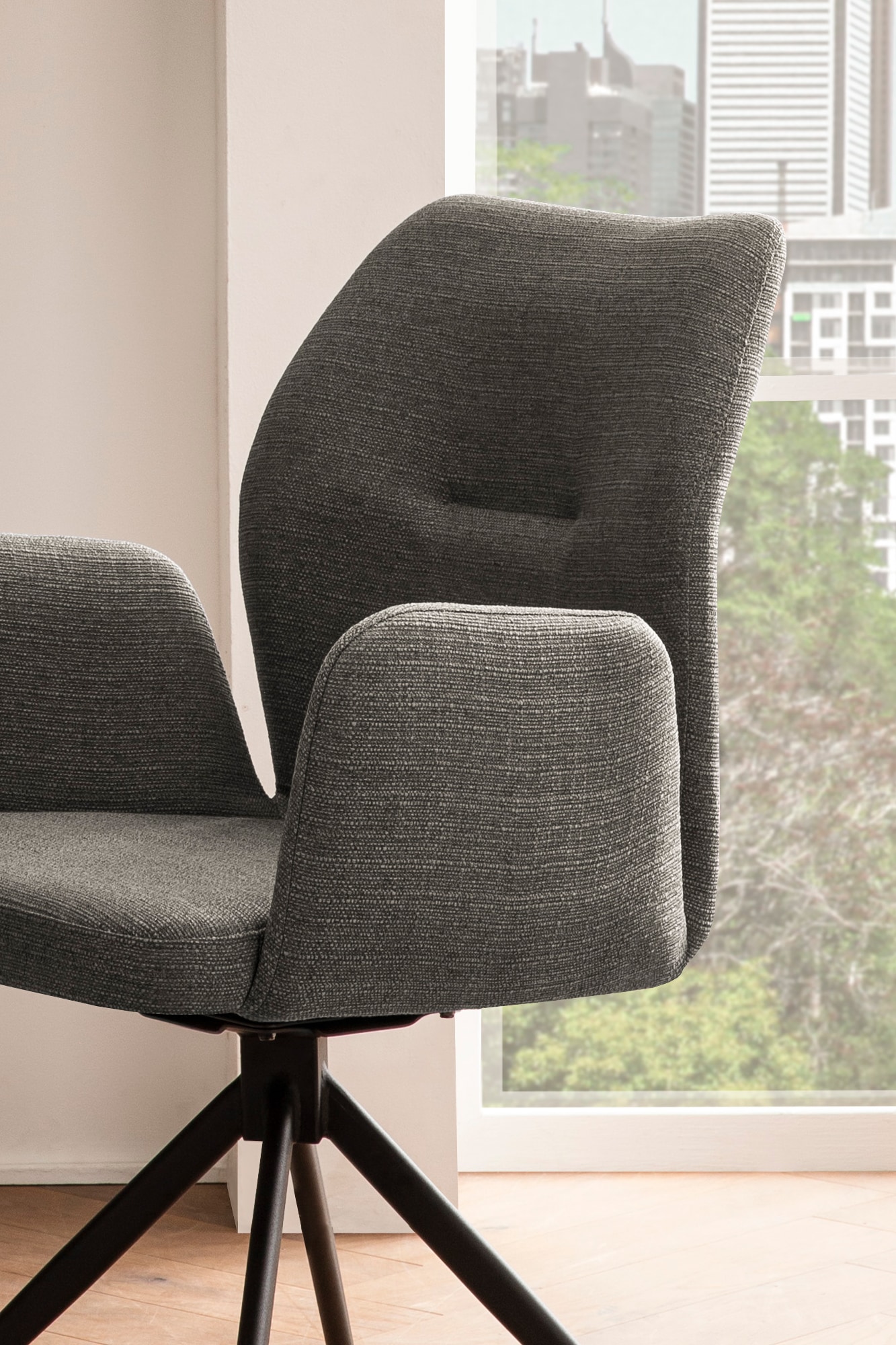 SalesFever Esszimmerstuhl »Taormina Armlehnstuhl« () 1 Stk.Esszimmersessel mit 180° Drehfunktion