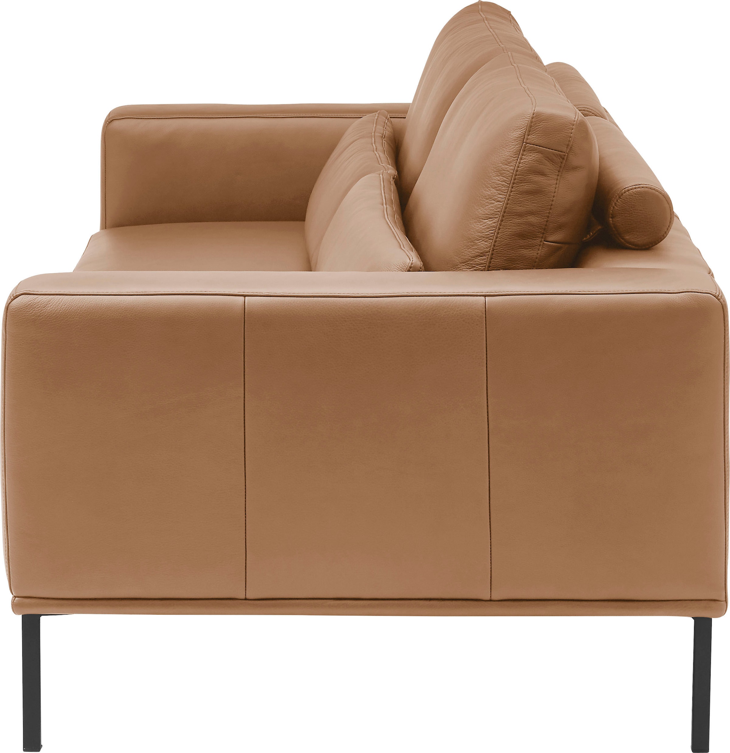 Musterring 3-Sitzer »JustB!PM100« wahlweise mit Nierenkissen und mot. Sitzauszug, Metallfuß in schwarz