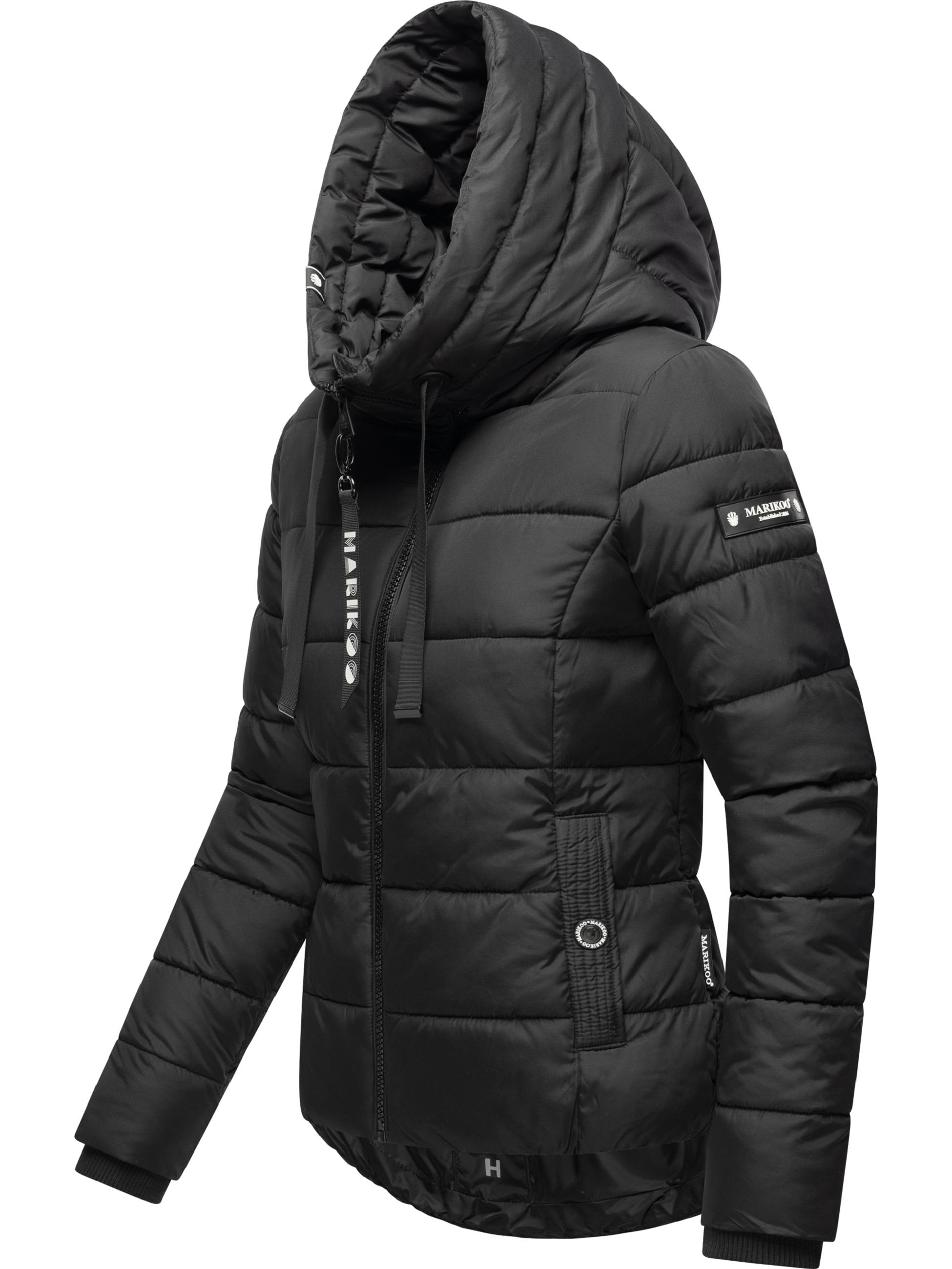 Marikoo Steppjacke »Steppjacke Amayaa-1« mit Kapuze Gesteppte Damen Jacke mit großer Kapuze