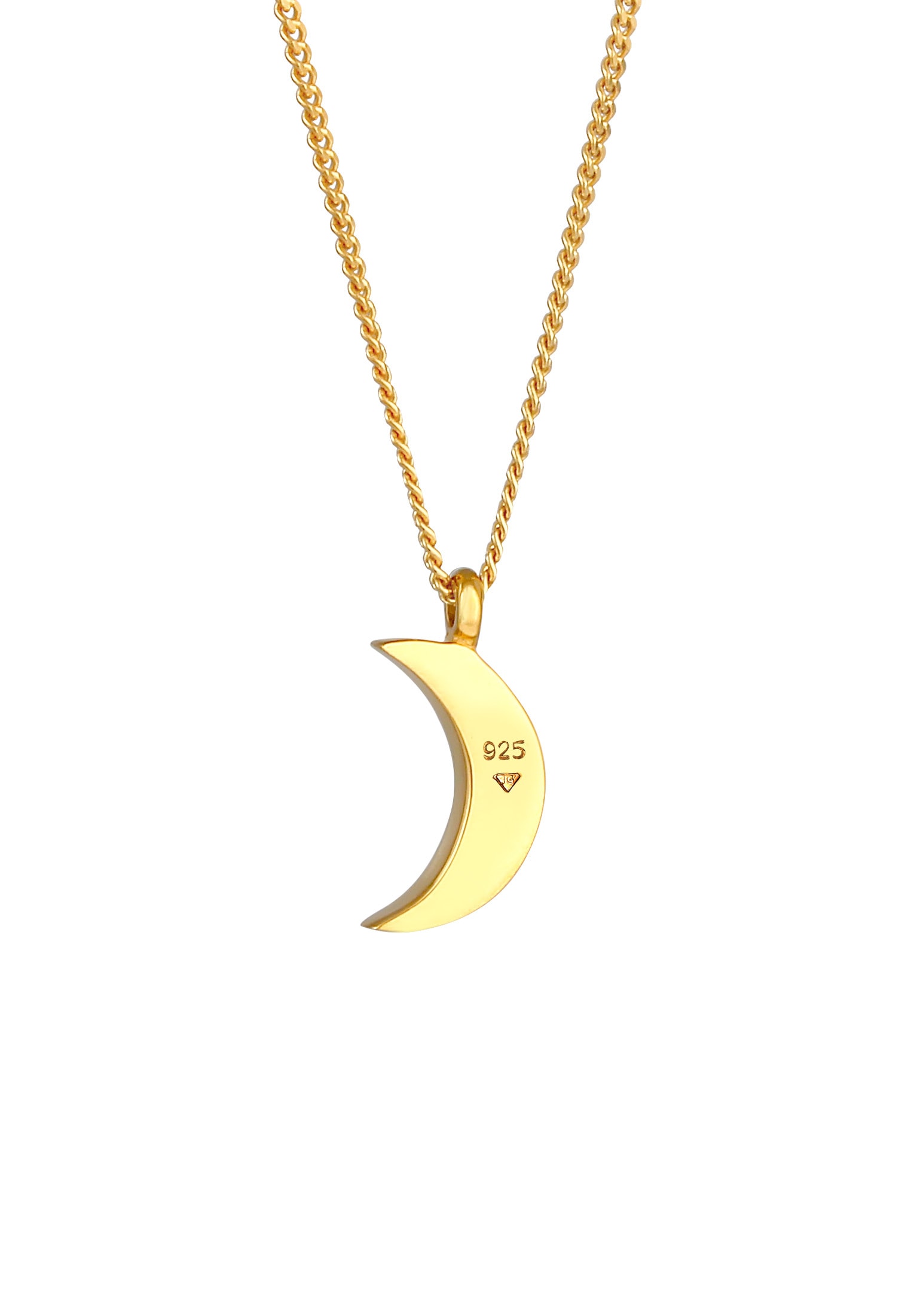 Elli Silberkette »Halskette Halbmond Astro 925 Silber, mit Kristallen von Swarovski®«