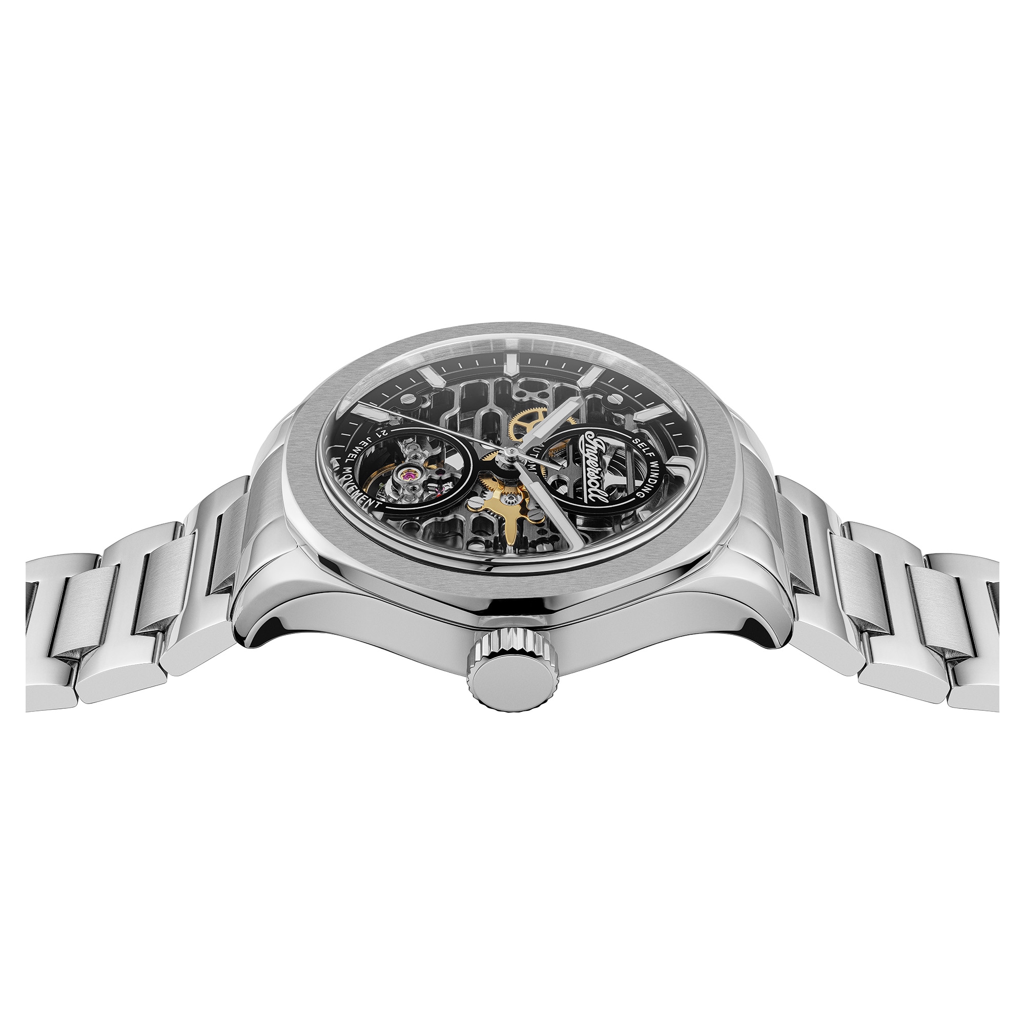 Ingersoll Automatikuhr »The Bronc« Armbanduhr, Herrenuhr, Mechanische Uhr, Edelstahlarmband, analog