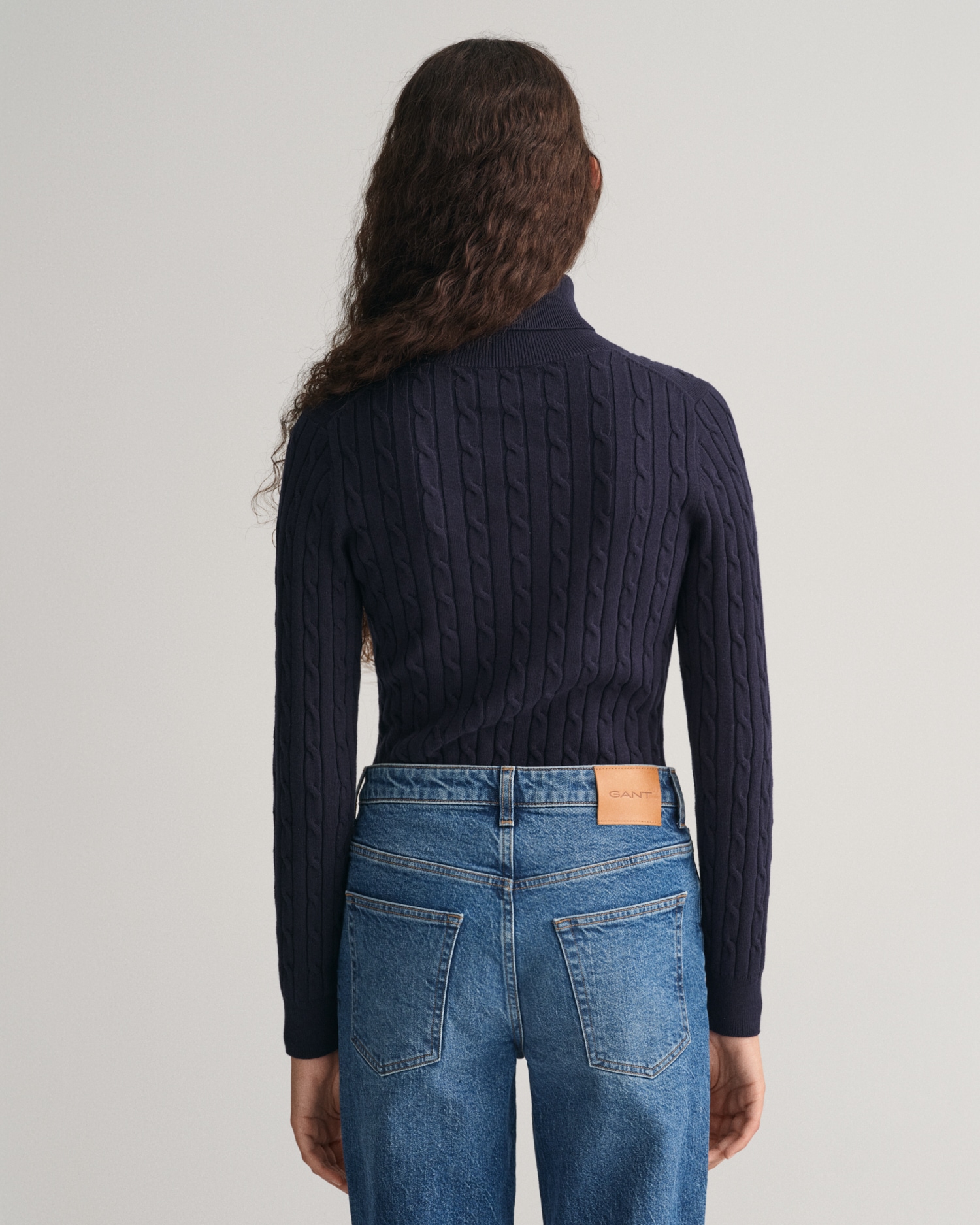 Gant Rollkragenpullover »STRETCH COTTON CABLE TURTLENECK«, mit Zopfmuster