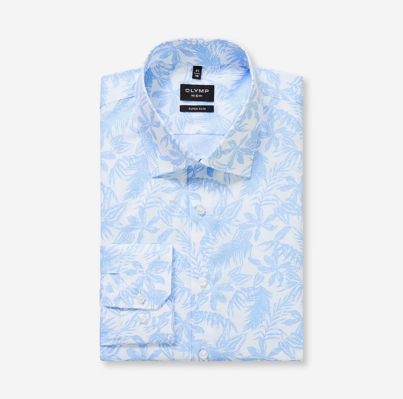 OLYMP Langarmhemd »No 6 six« super slim, Kentkragen, Businesshemd