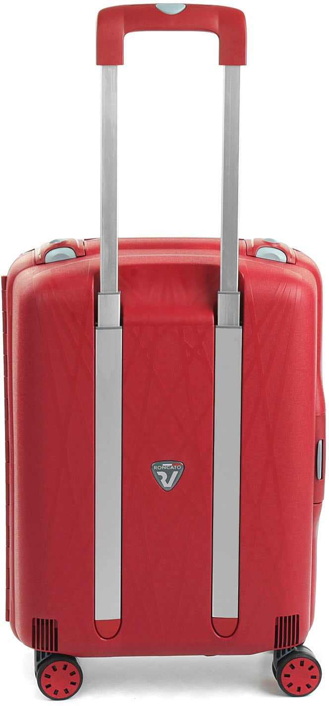 RONCATO Hartschalen-Trolley »Light Carry-on, 55 cm, rot«, 4 Rollen, Handgepäck-Koffer Hartschalen-Koffer mit TSA Schloss