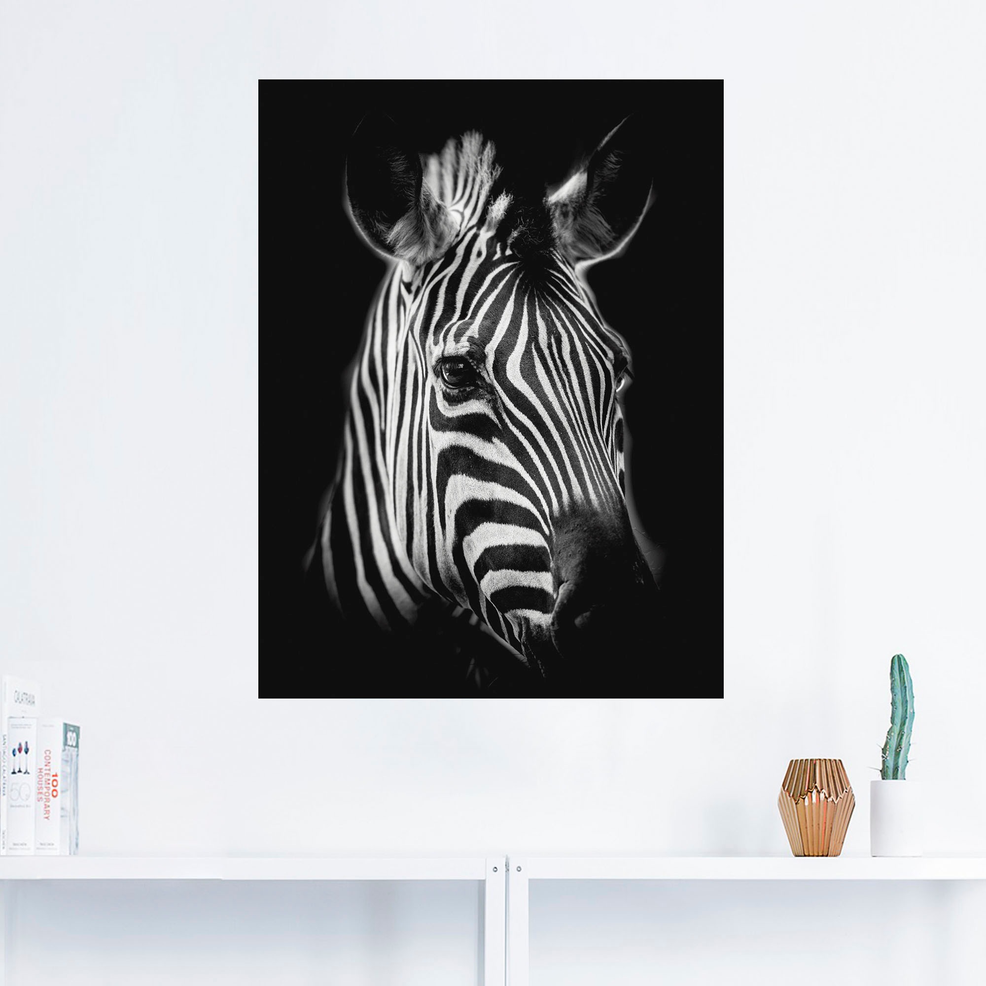 Artland Wandbild »Zebra«, Zebra Bilder, (1 St.), als Alubild, Outdoorbild, Leinwandbild, Poster, Wandaufkleber