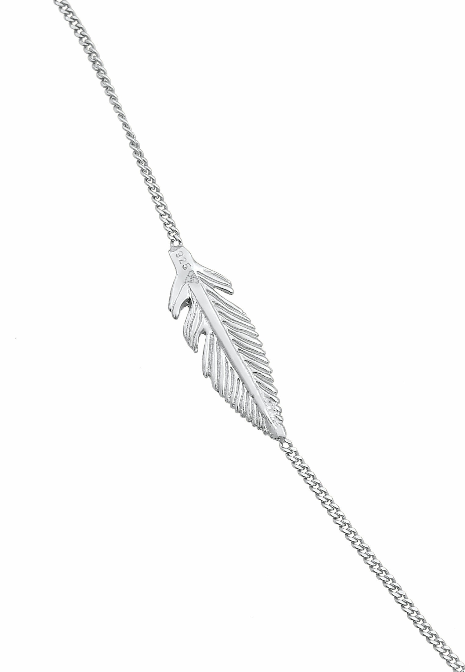 Elli Kette mit Anhänger »Halskette Feder Boho Symbol 925 Silber«