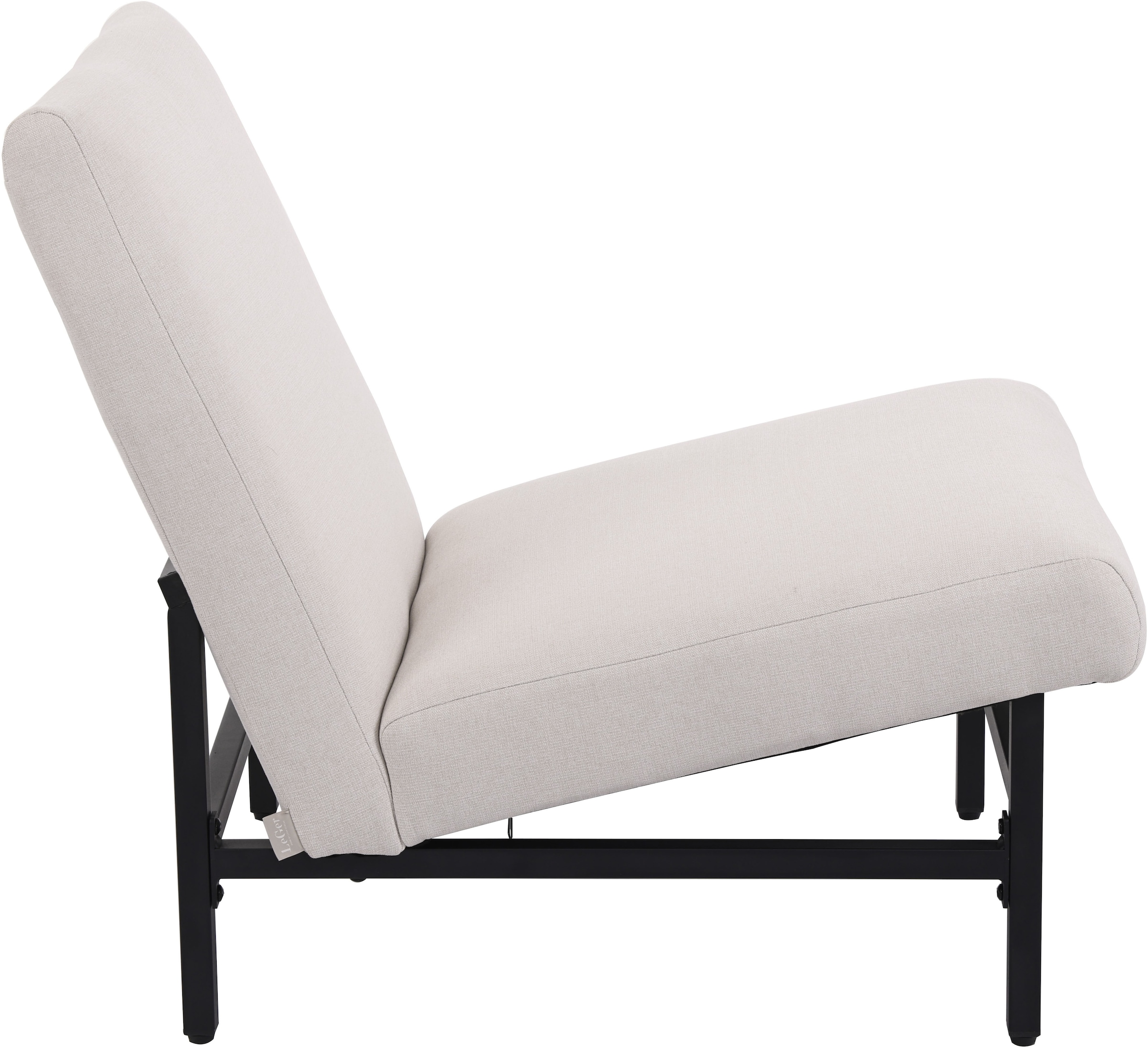 LeGer Home by Lena Gercke Sessel »SORAAYA Lounge-Sessel, Lese-Sessel, TV-Sessel« schwarzes Metall-Gestell, feiner Web-Stoff
