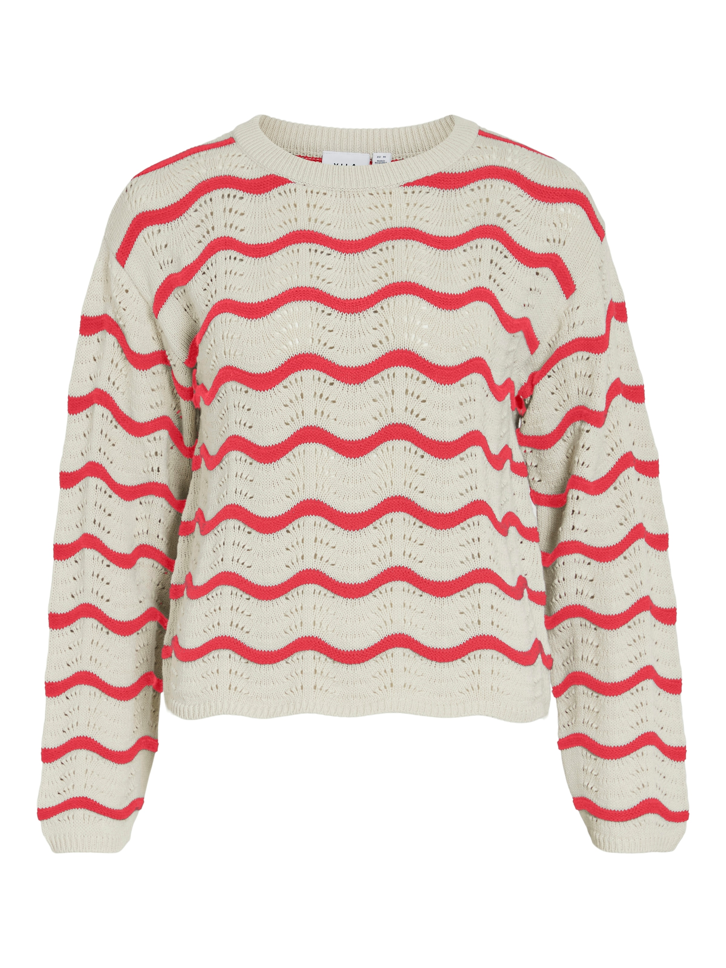 Vila Strickpullover »VIWAVE O-NECK LS POINTELLE KNIT TOP-NOOS«
