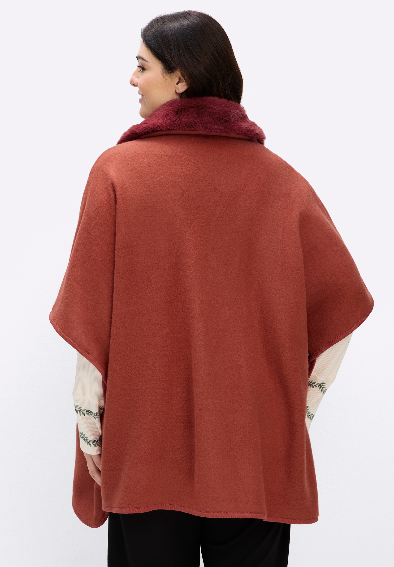 sheego by Joe Browns Strickfleece-Pullover »Cape Cape«