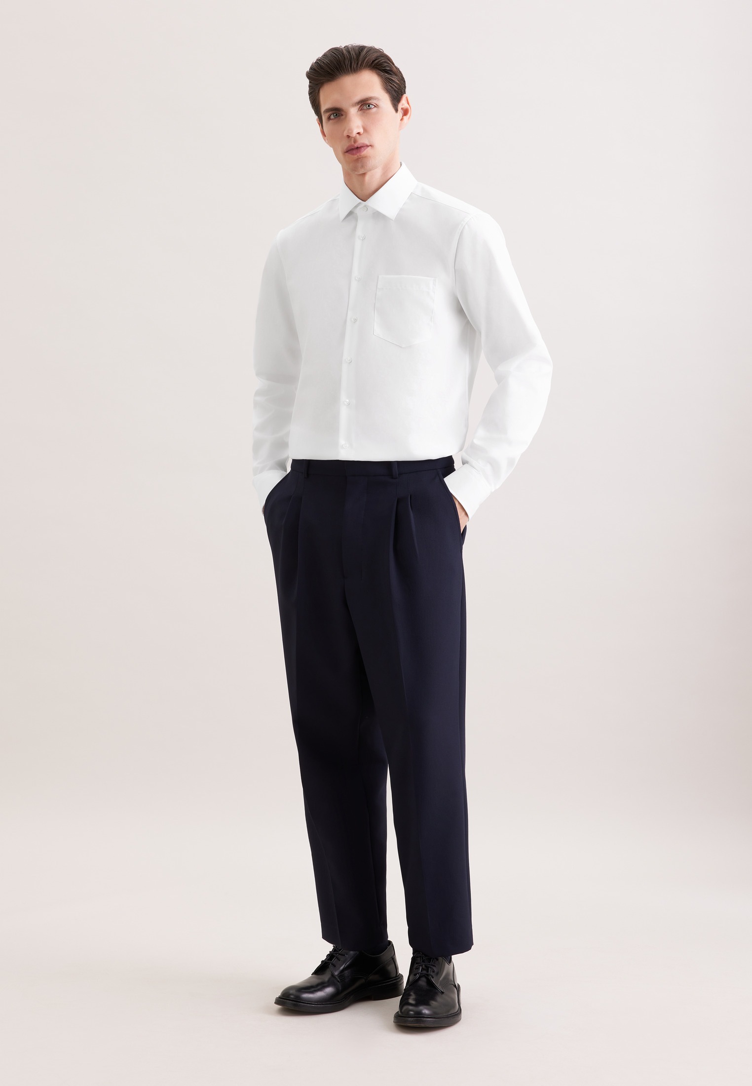 seidensticker Businesshemd »Schwarze Rose« Regular 1/1 Extra lang Kentkragen Uni