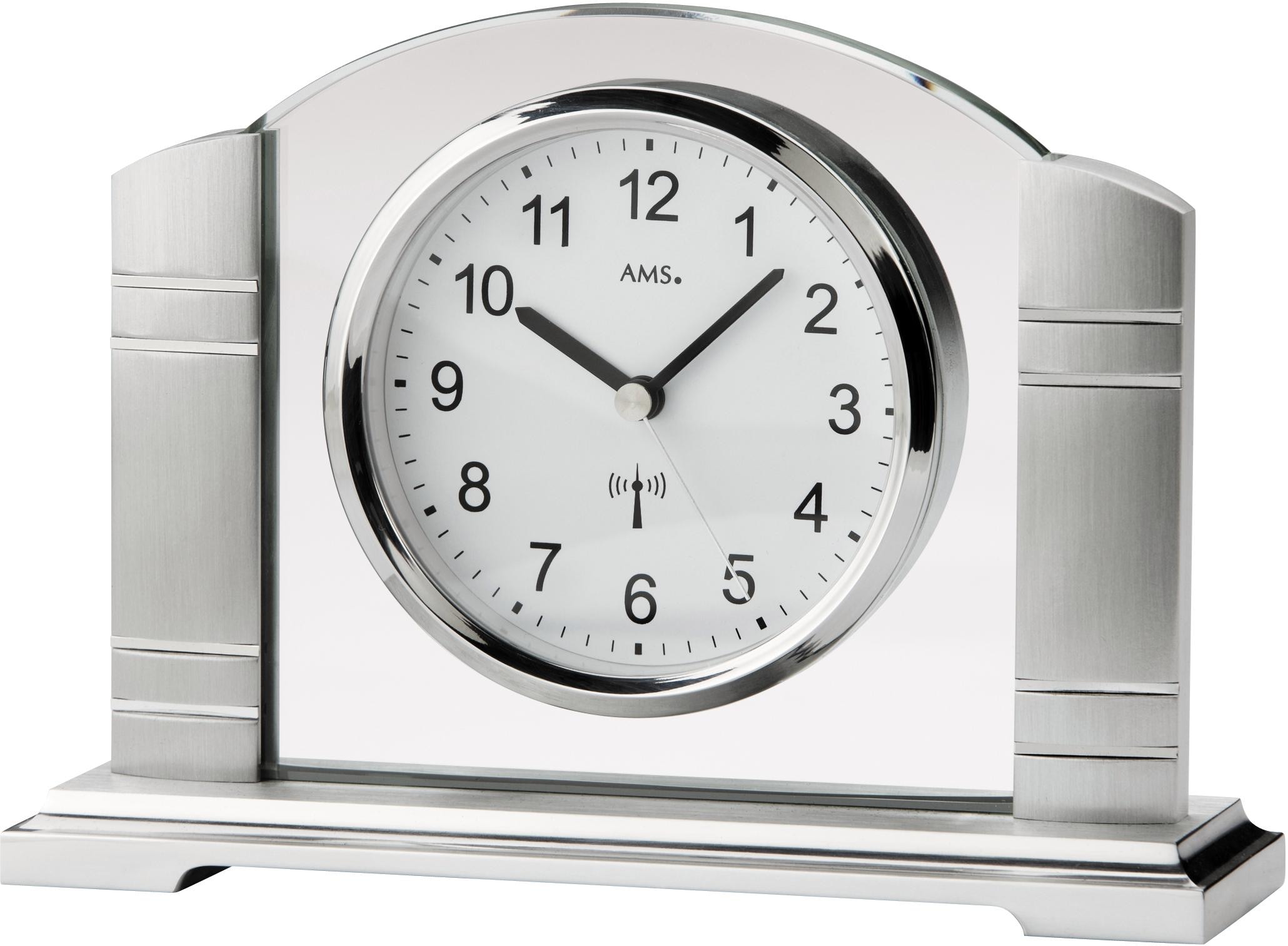Schwarzer Marmor Sockel Uhren StäNder Silber Farbe Metall Rod Belt Uhr Anze Q6T9 