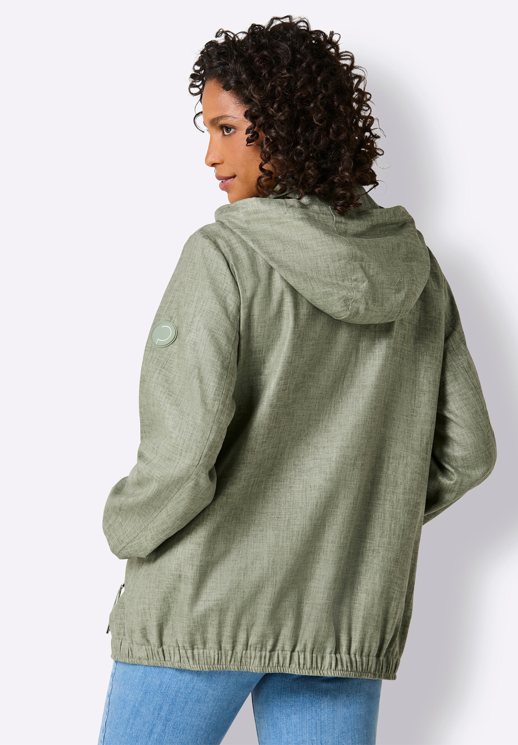 creation L Funktionsjacke »Viskose-Leinen-Jacke Jacke« mit Kapuze