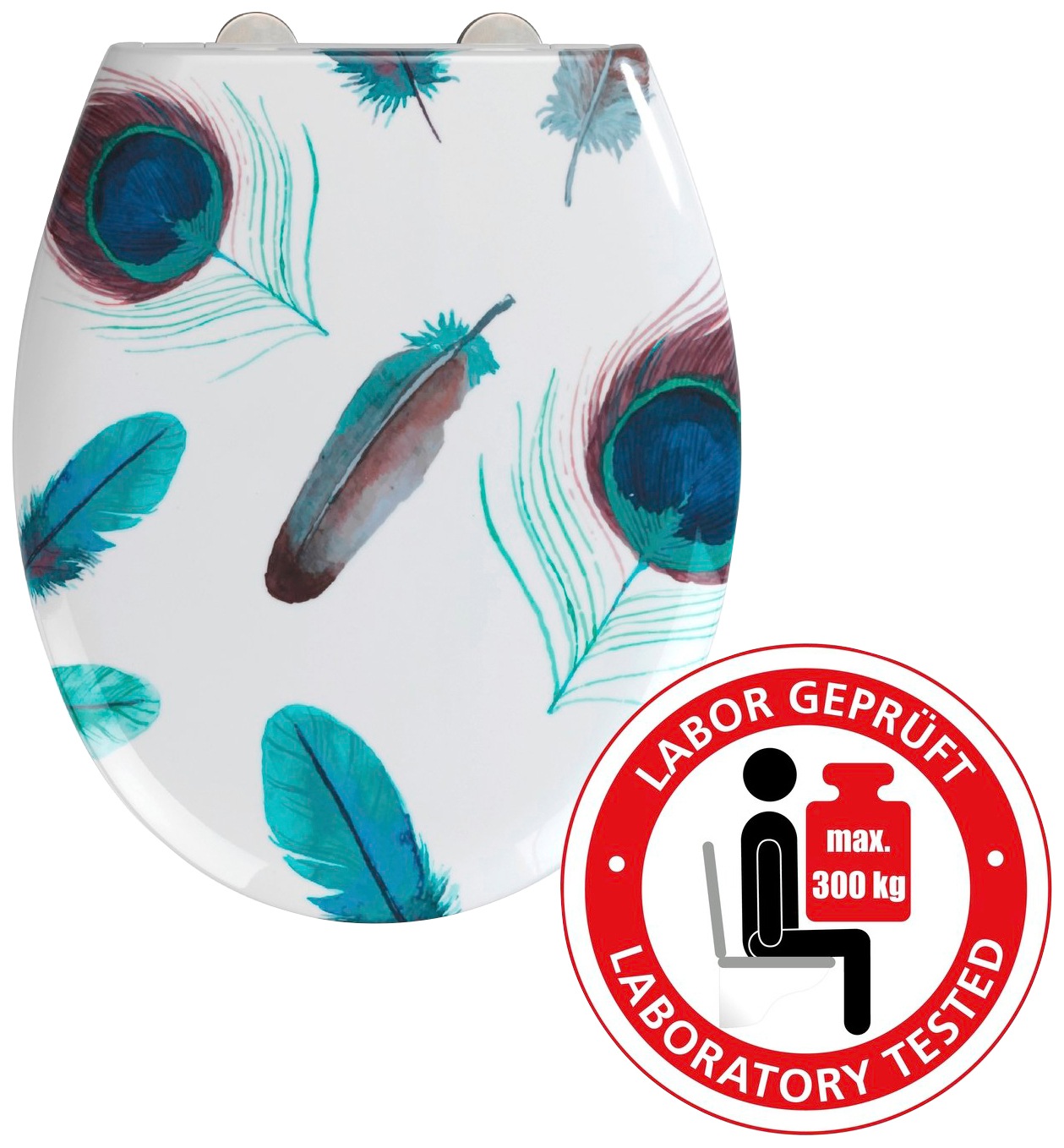 WENKO WC-Sitz »Plumage«, Duroplast, mit Absenkautomatik