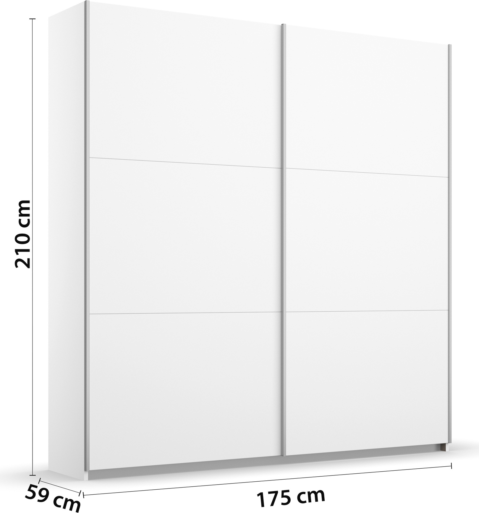 rauch Schwebetürenschrank »Aurelio«, in geradlinigem Design mit Dekor- oder Hochglanz-Front