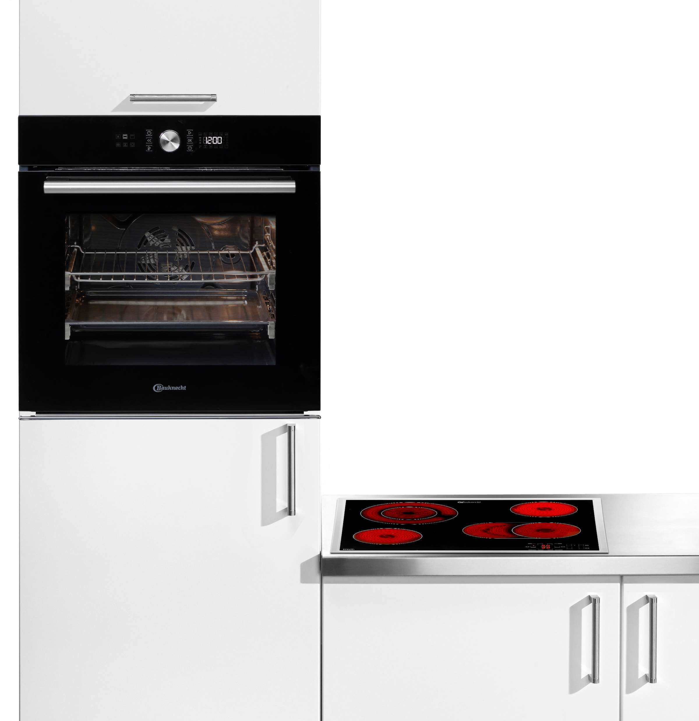 Backofen-Set »BAKO4 HR6 BLACK«, BIR4 DH8FS2 ES, mit 2-fach-Teleskopauszug, Hydrolyse,...