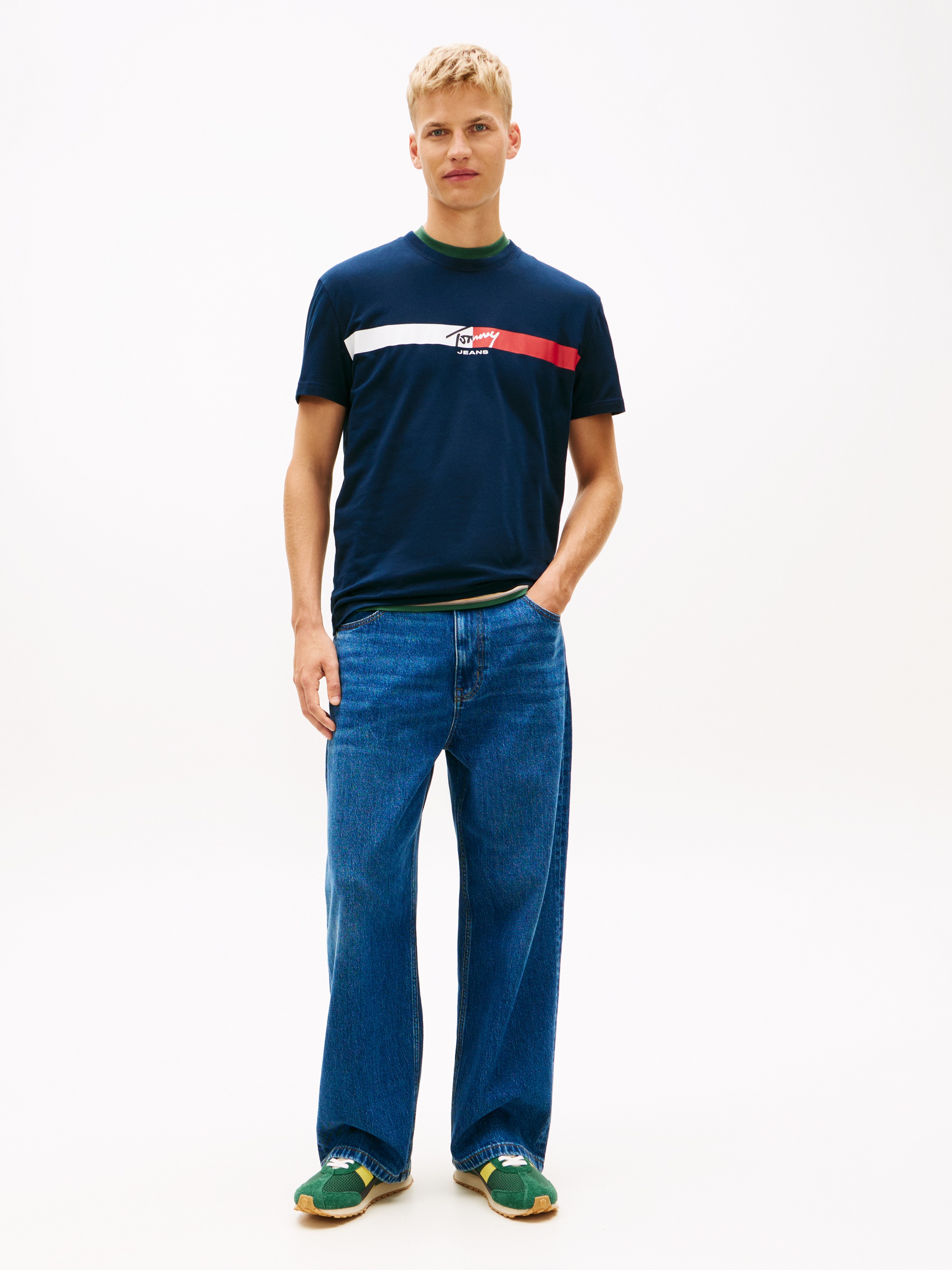 Tommy Jeans T-Shirt »TJM REGULAR FIT SIGNATURE STRIPE«