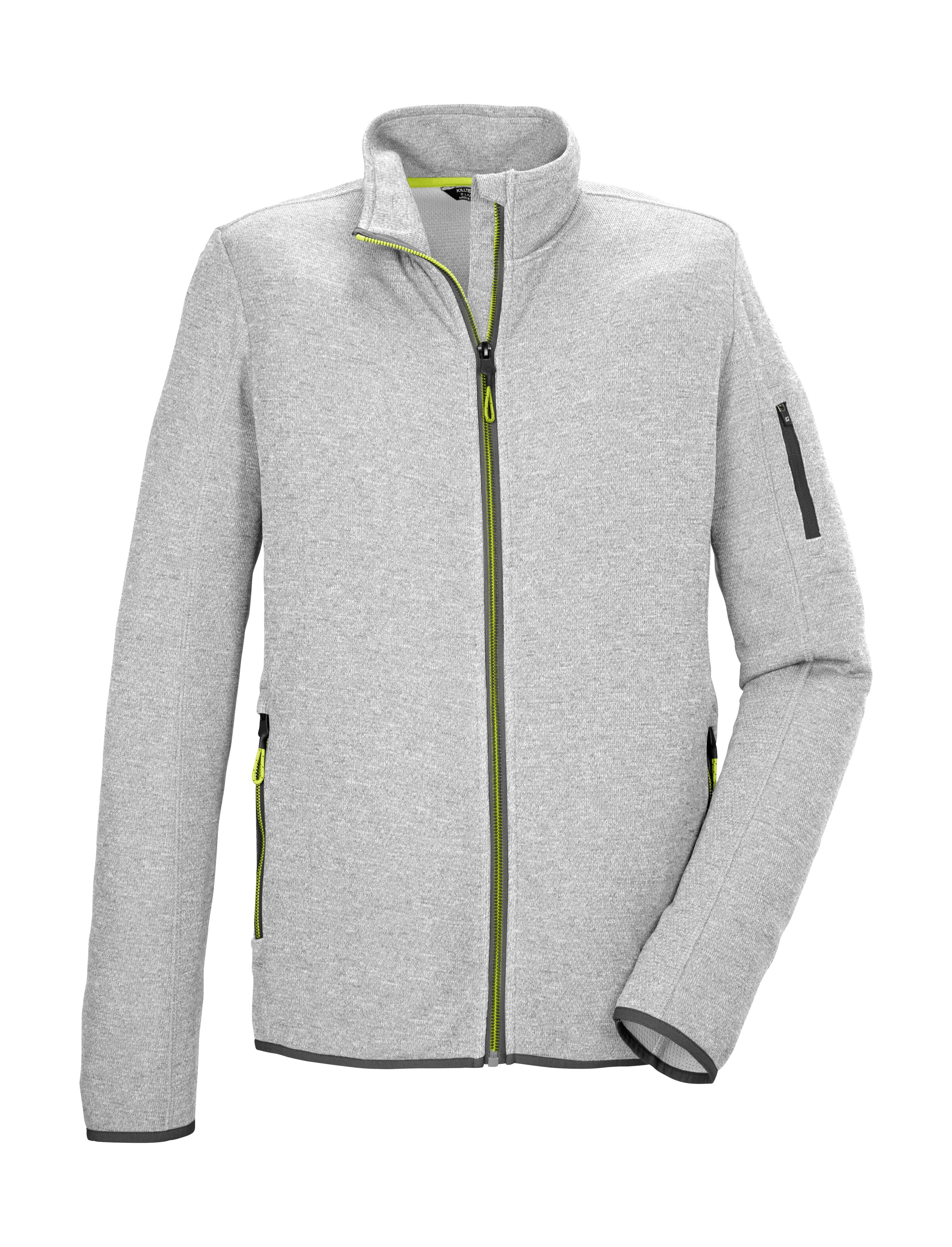 Killtec Herren Strickjacke »KOS 91 MN FLX JCKT« Melange-Optik in silberfarben, Größe 3XL