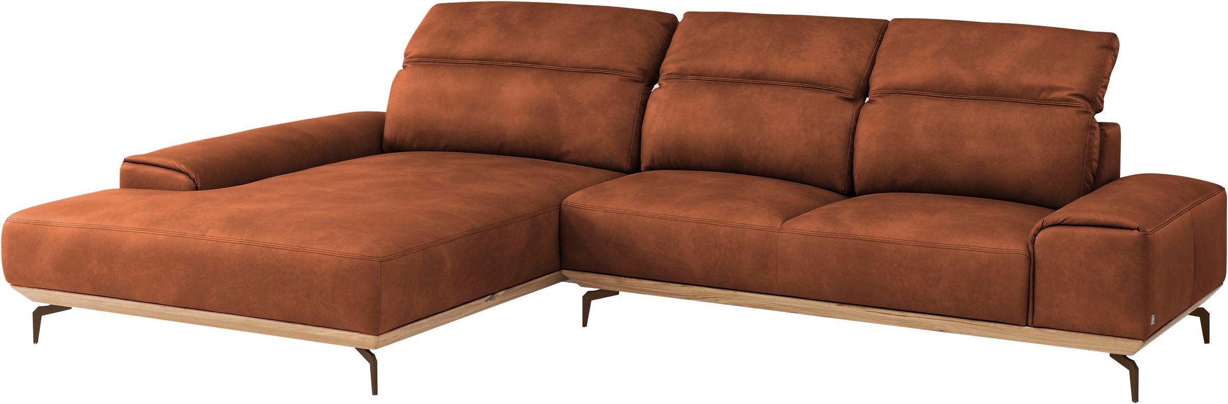 Musterring Wohnlandschaft »MR 2490«, Bronze-Fuß, Sitzhöhe 48cm, wahlweise mit Funktionen, Maße 342 x 207 cm
