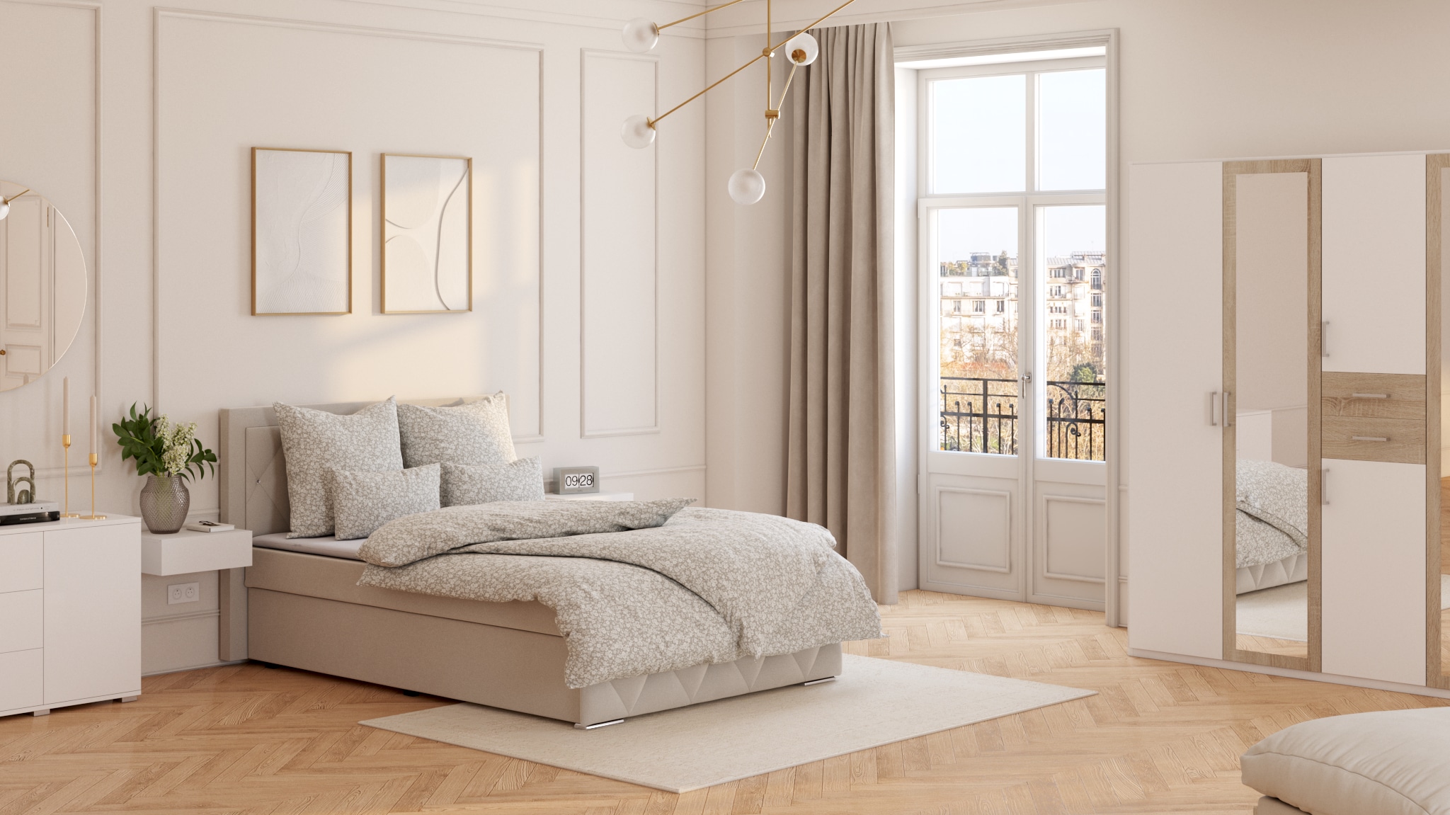 LEONARDO Tischvase »Dekovase POESIA, Relief-Optik, in bauchiger Form« aus Glas, handgefertigt, Höhe ca. 22,5 cm