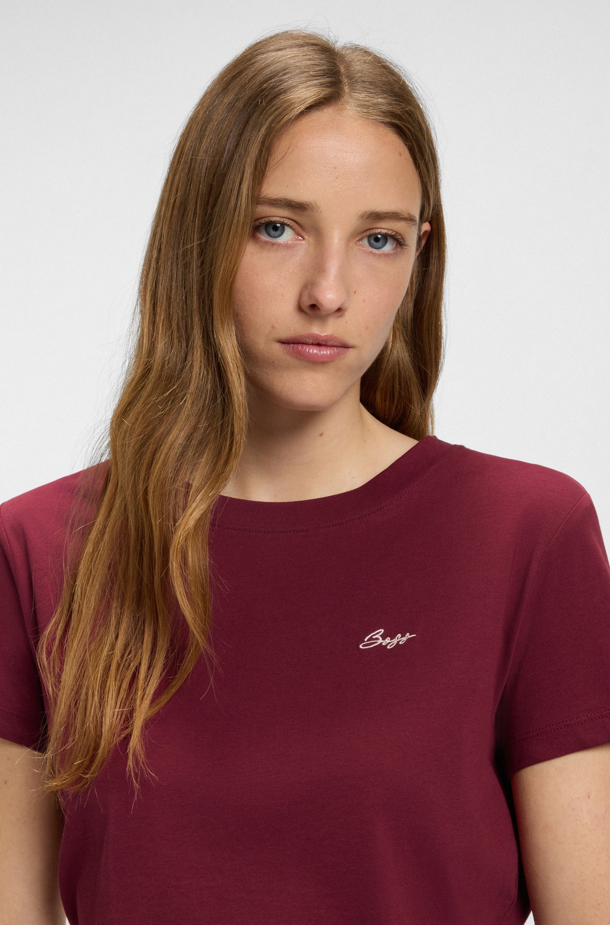 BOSS ORANGE T-Shirt »Esogo HW Premium Damenmode«, mit gesticktem Logo