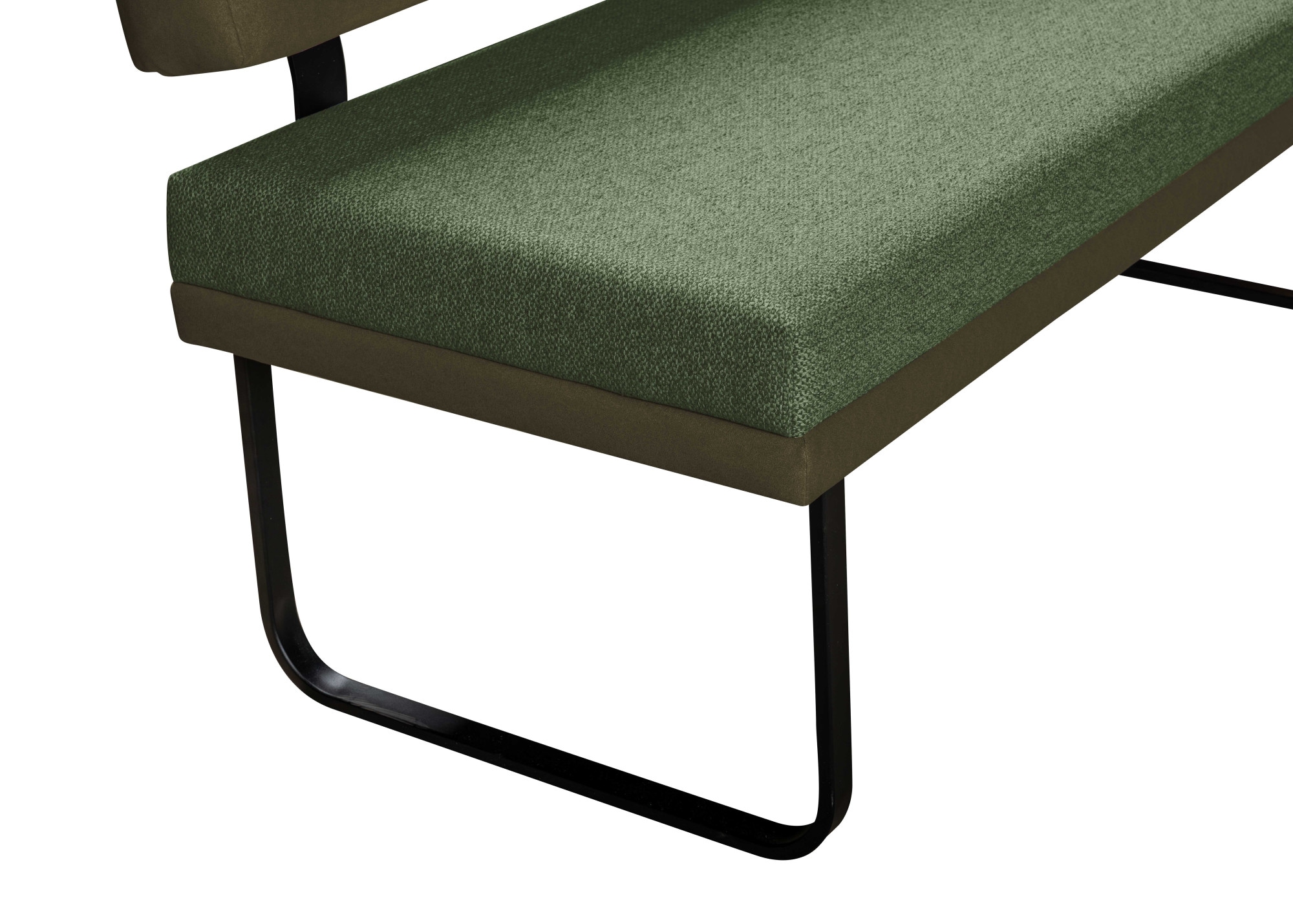 OTTO home Sitzbank »Gabi Esszimmerbank, Bank, Küchenbank, Polsterbank« Gestell aus matt-schwarzem Flachmetall, stabil, 2-Stoff-Design