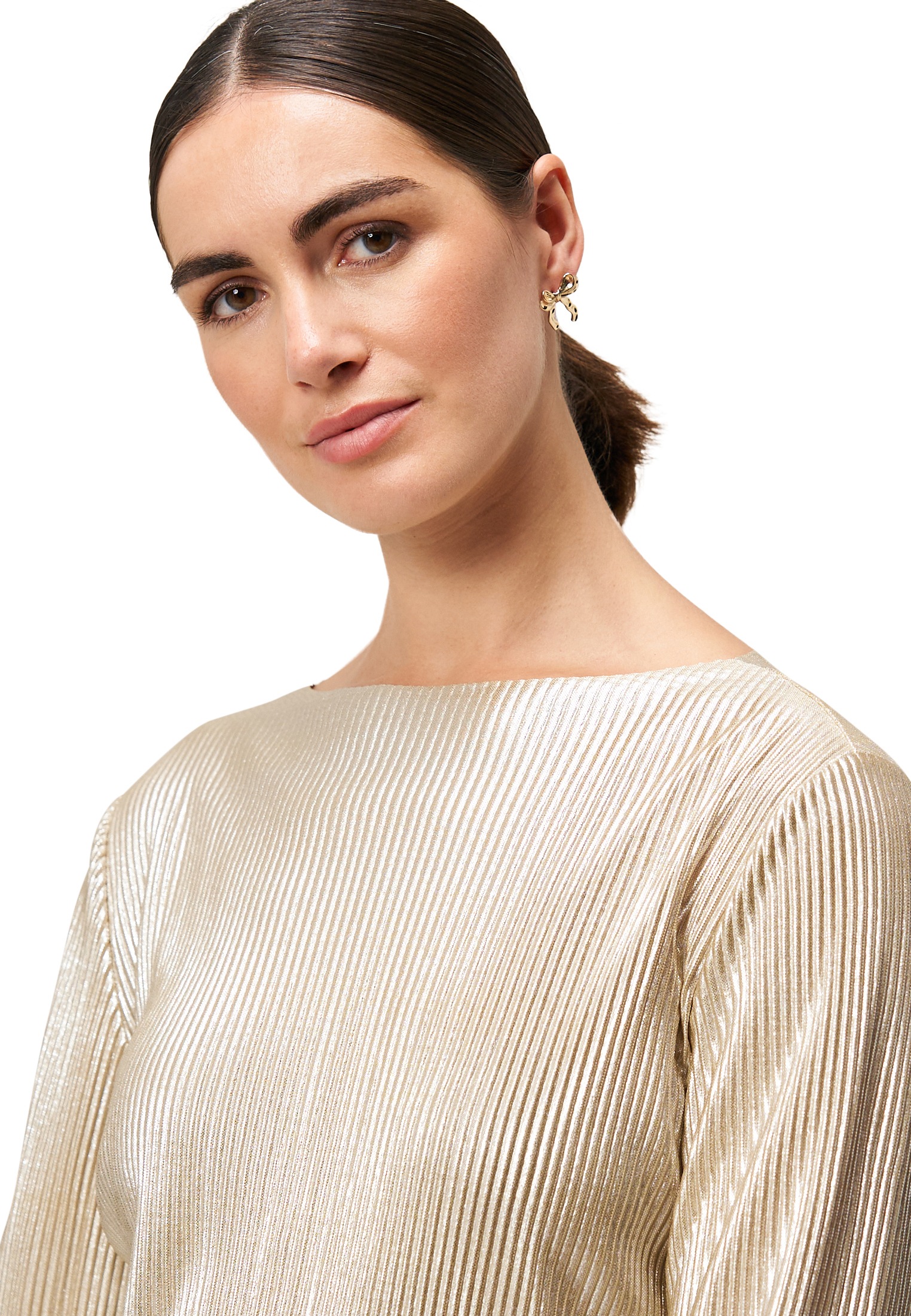 Zero Langarmshirt »Plissee-Shirt strukturiert«