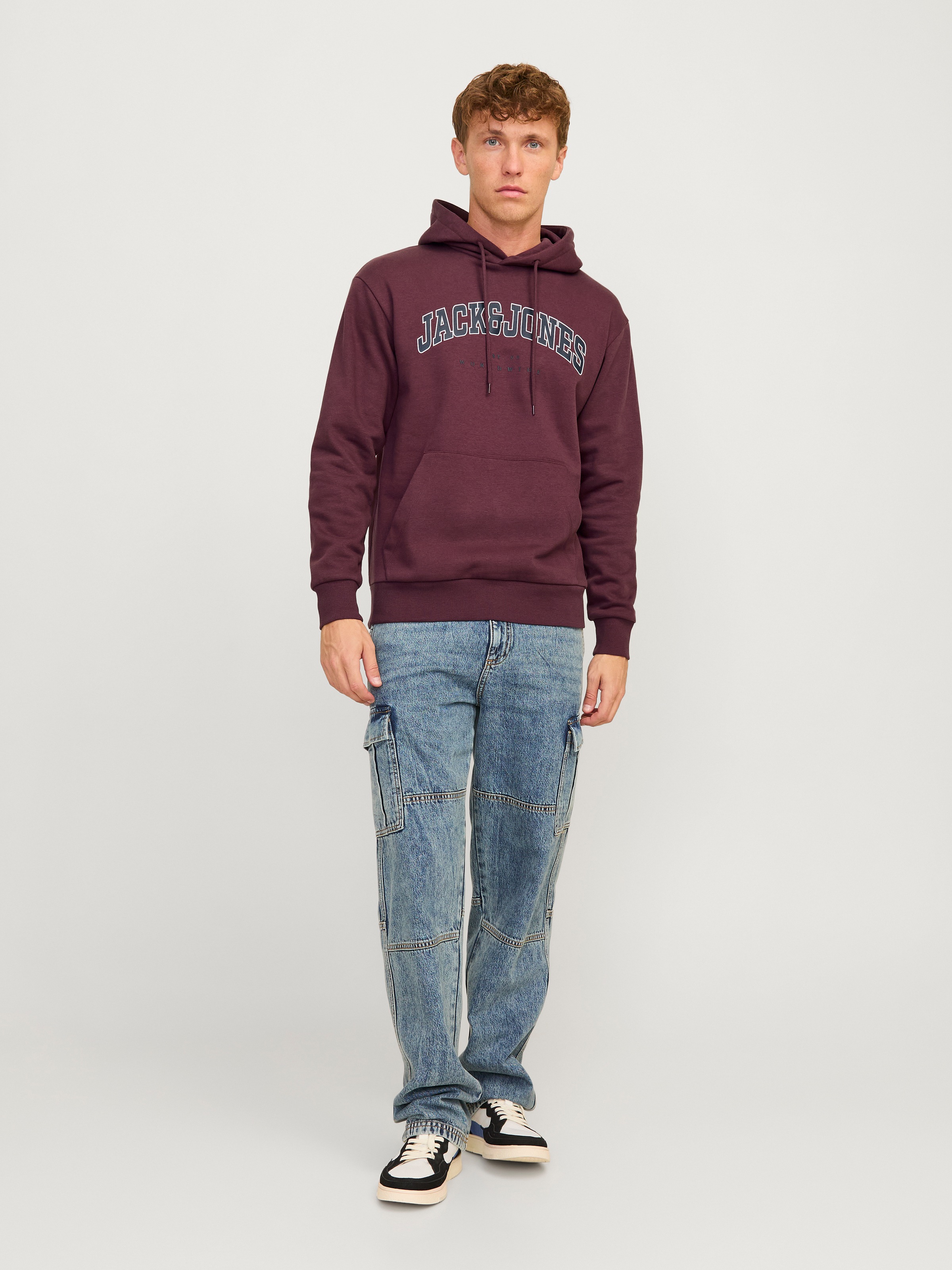 Jack & Jones Kapuzensweatshirt »JJECALEB VARSITY SWEAT HOOD NOOS«