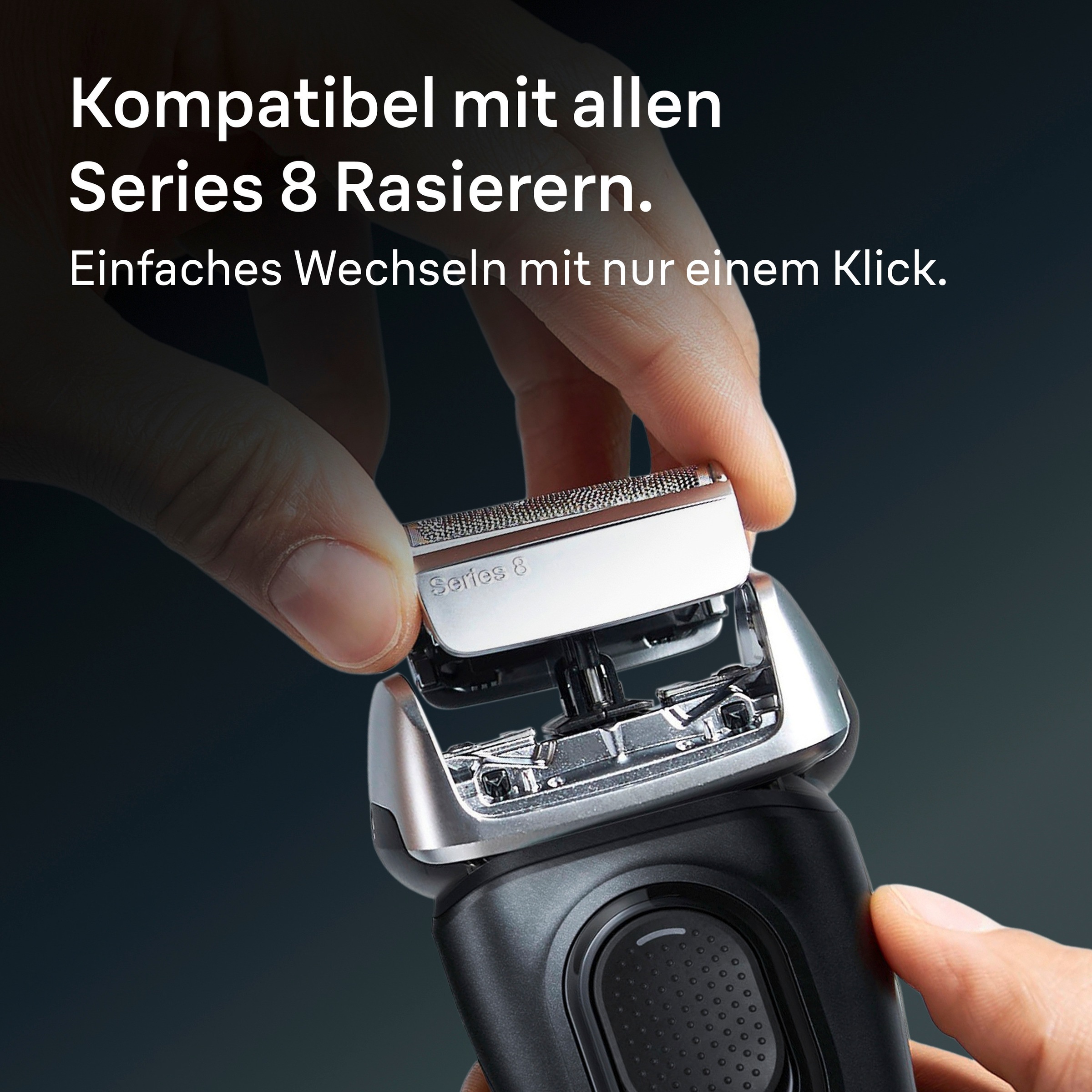 Braun Ersatzscherkopf »Series 8 83M«, Kompatibel mit allen Series 8 Rasierern, ORIGINAL vom Hersteller