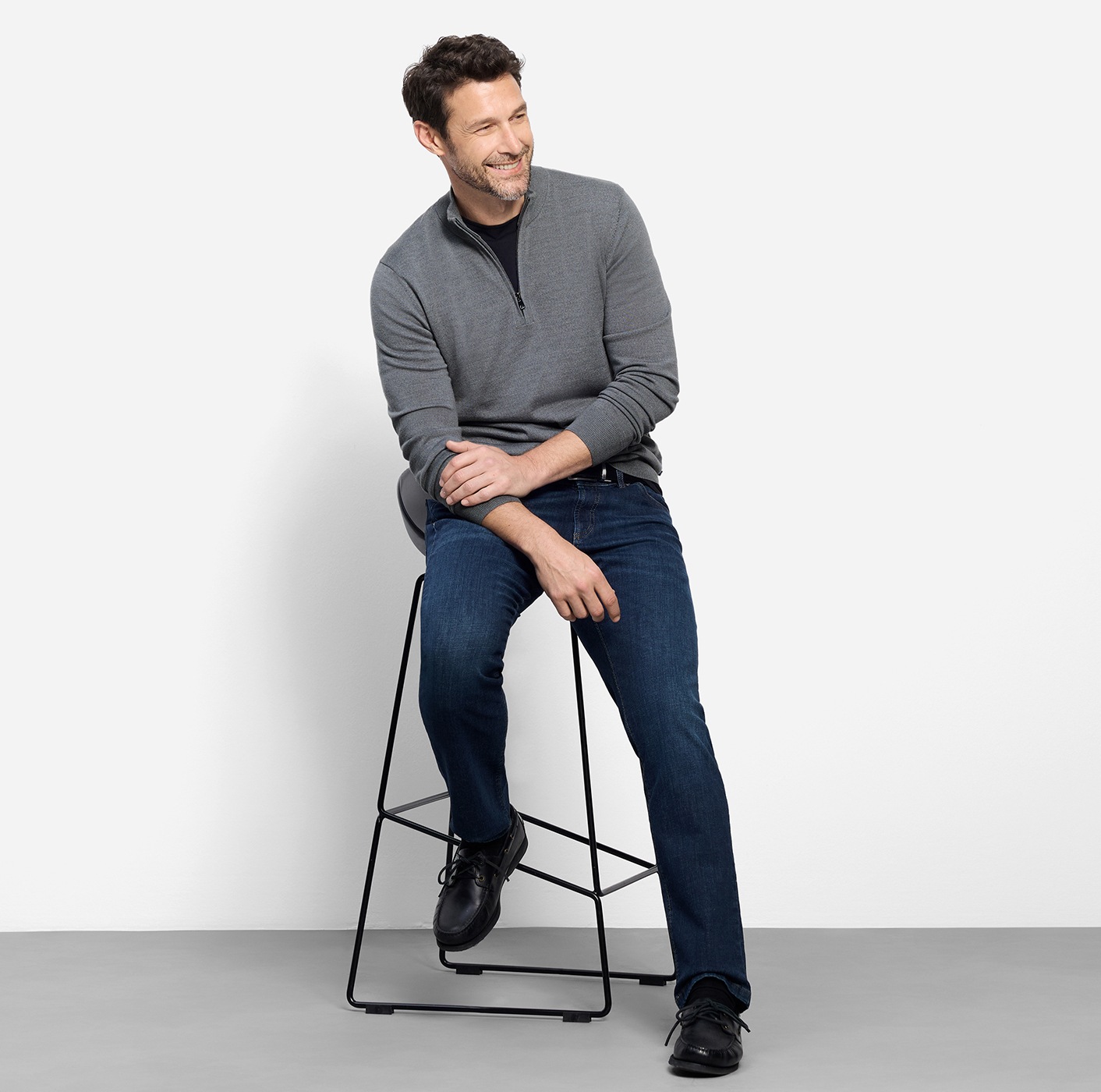 OLYMP Troyer mit Stehkragen, regular fit