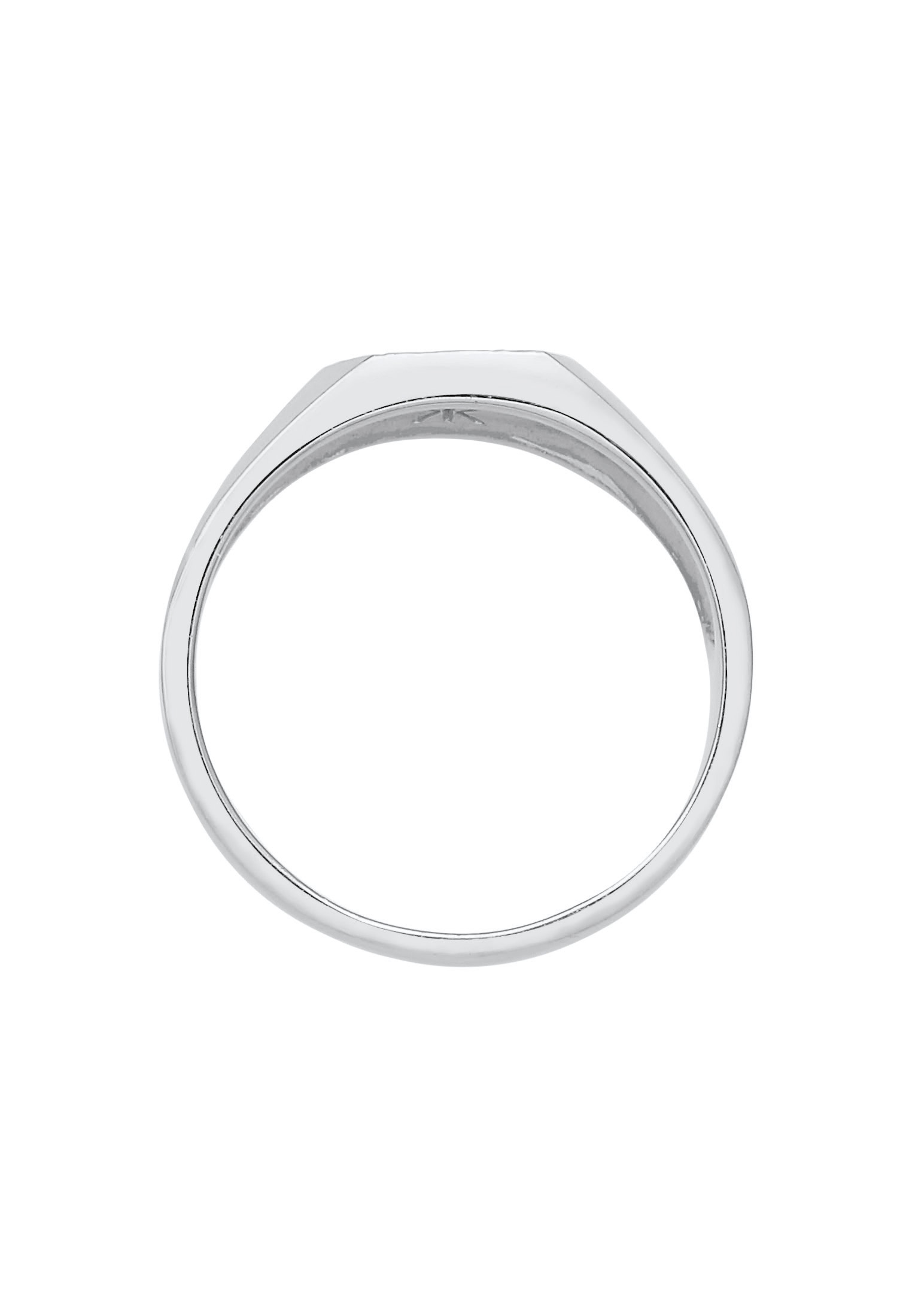 Kuzzoi Siegelring »Ring Basic Siegelring Herren Quadrat Matt 925 Silber«