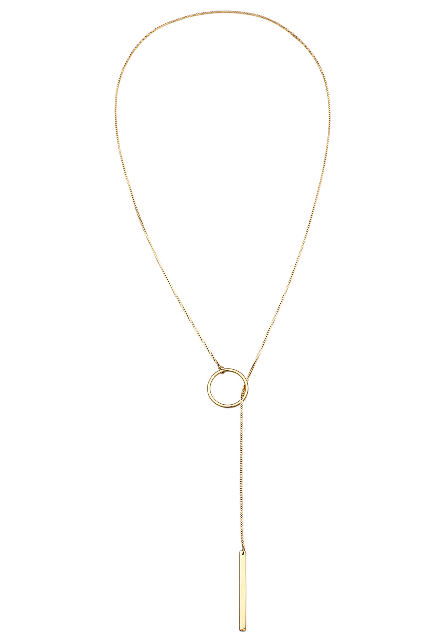 Elli Y-Kette »Halskette Y-Kette Kreis Stab Feminin 925 Silber«