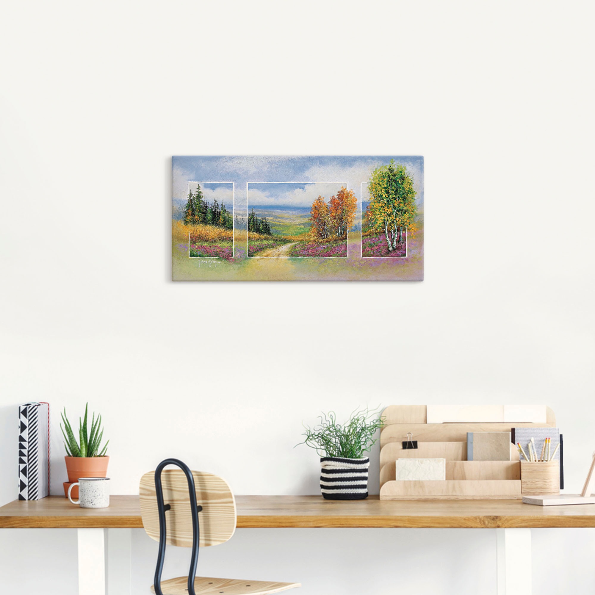 Artland Wandbild »Frühlling Triptychon«, Vier Jahreszeiten, (1 St.), als Leinwandbild, Wandaufkleber in verschied. Größen