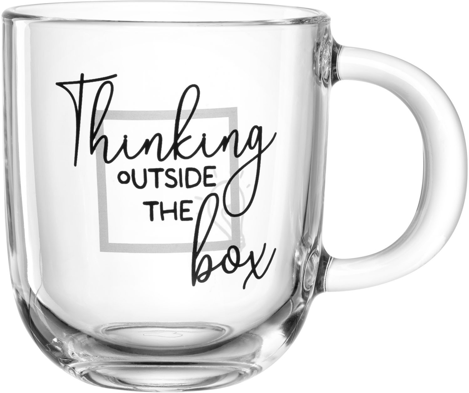 Kaffeeglas-Set "Thinking outside the box", 4er-Set, 400ml, spülmaschinengeeignet