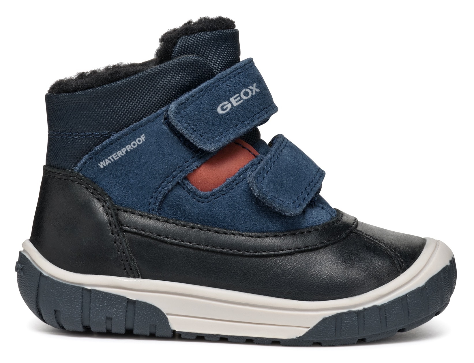 Geox Winterboots »B OMAR BOY WPF C«, Klettstiefel, Babystiefel Winterstiefel mit Warmfutter