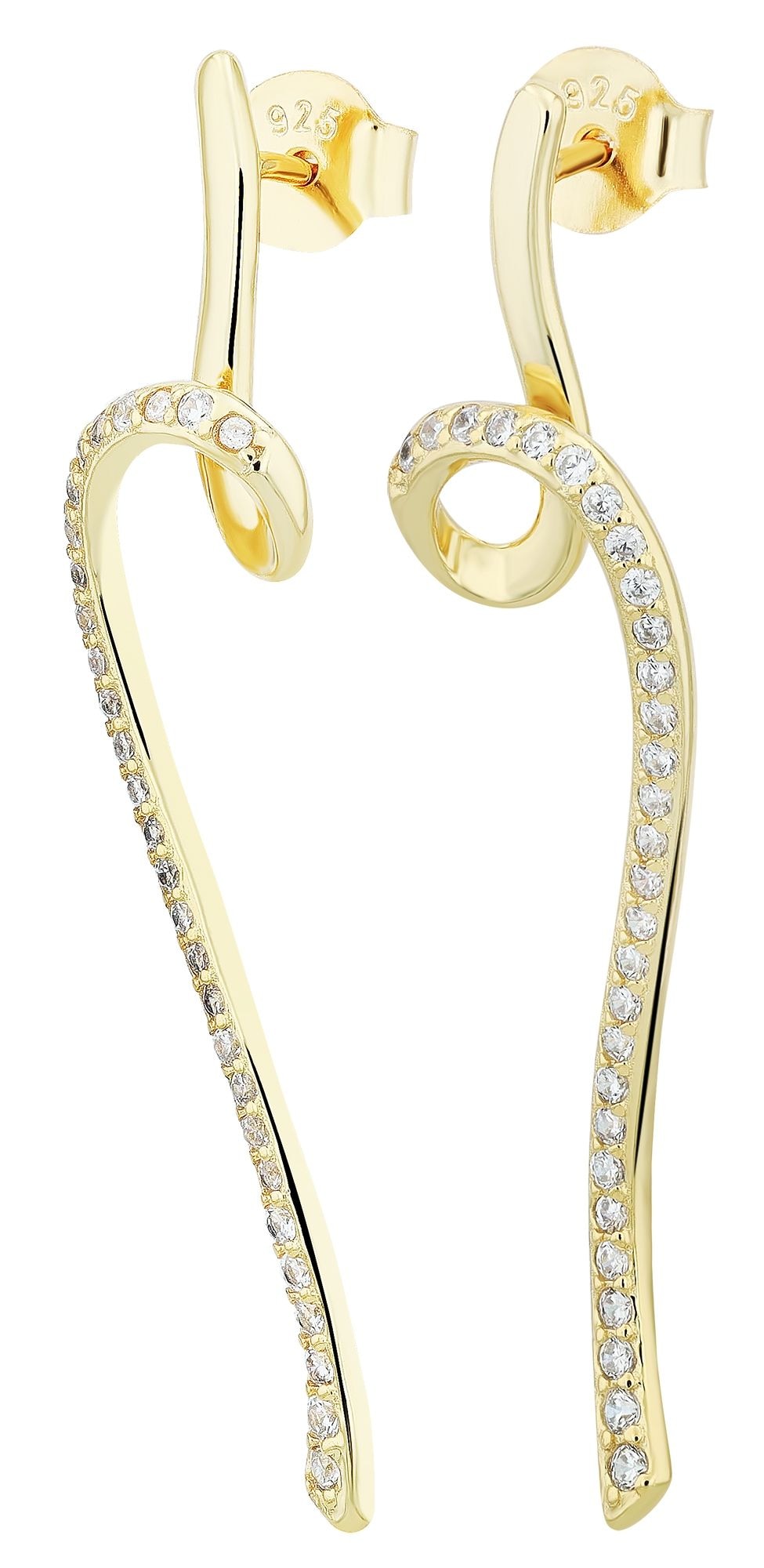 Adelia´s Paar Ohrstecker »Damen Ohrringe ¿ Ohrstecker aus 925 Silber mit Zirkonia«