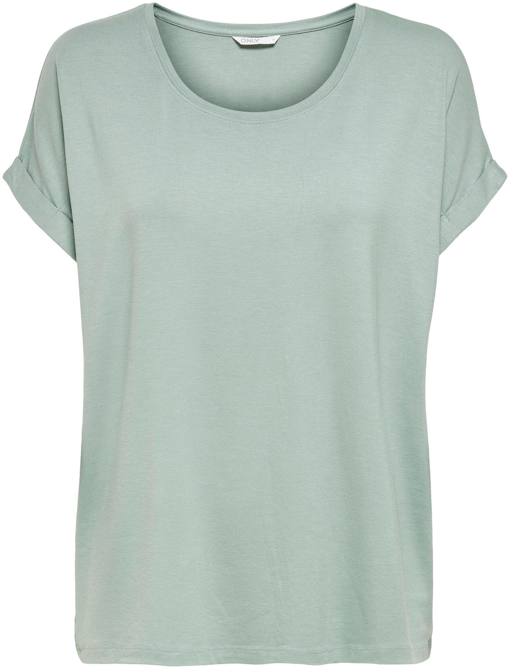 ONLY T-Shirt »ONLMOSTER S/S O-NECK TOP NOOS JRS«, mit Aufschlag am Arm