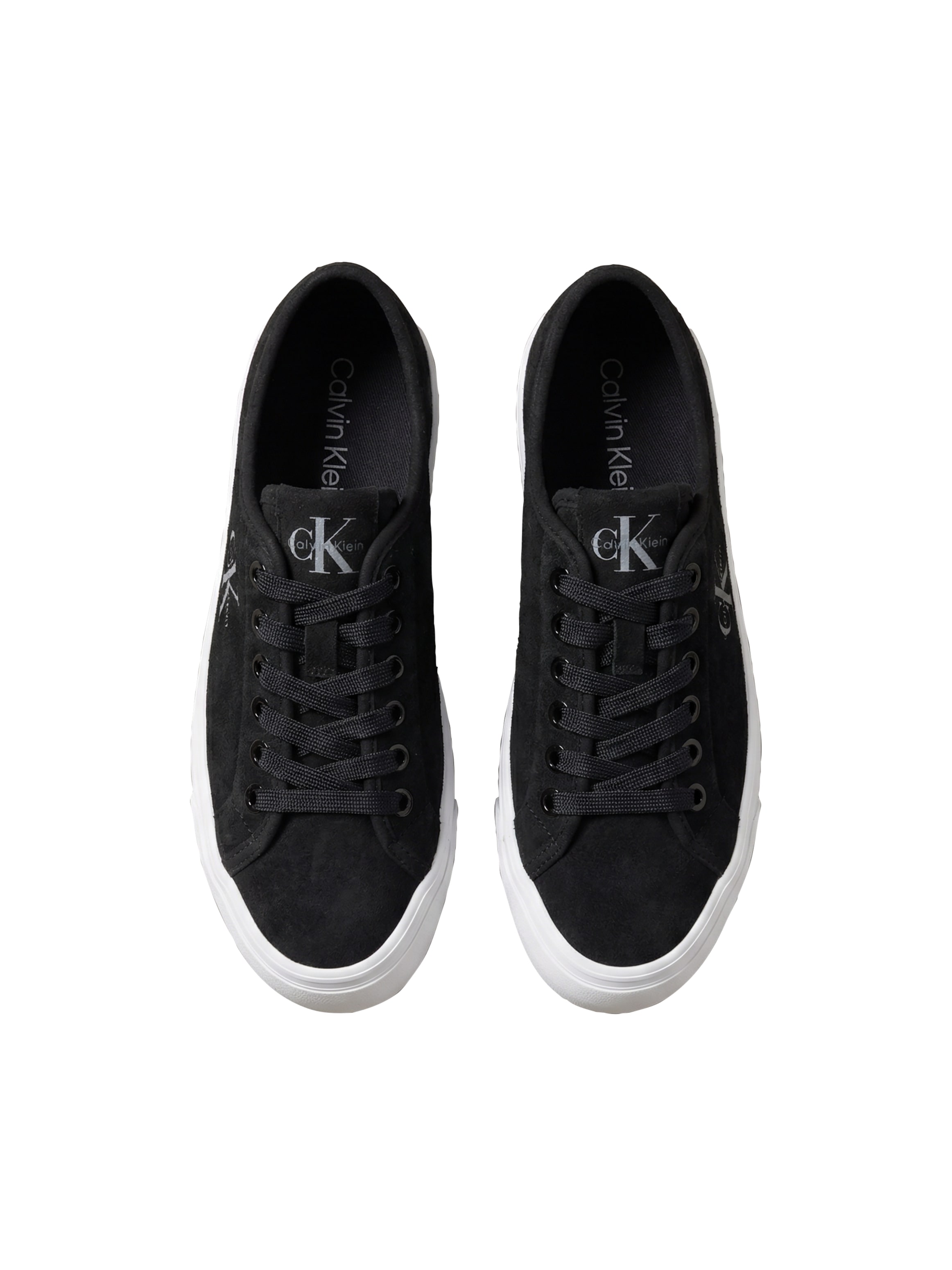 Calvin Klein Plateausneaker »VULC FLATF LACEUP SUEDE«  Freizeitschuh, Schnürschuh, Halbschuh mit seitlichem  Logoschriftzug