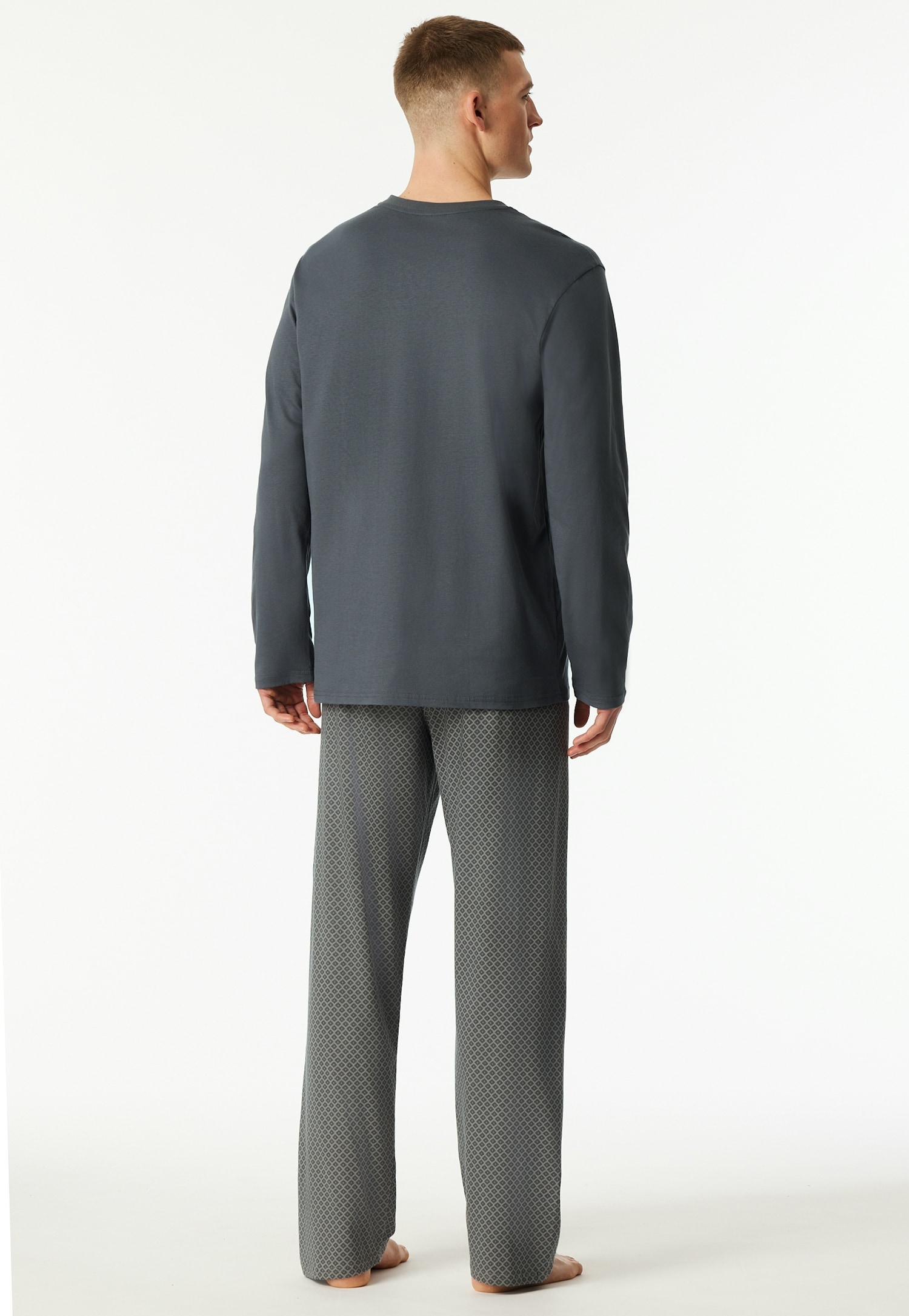 Schiesser Schlafanzug »Comfort Essentials« 2 tlg. mit V-Ausschnitt und aufgesetzter Brusttasche