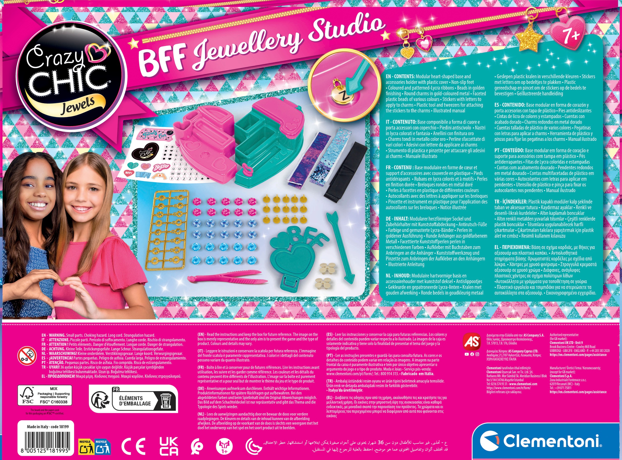 Clementoni® Kreativset »Crazy Chic, BFF Schmuck-Atelier«