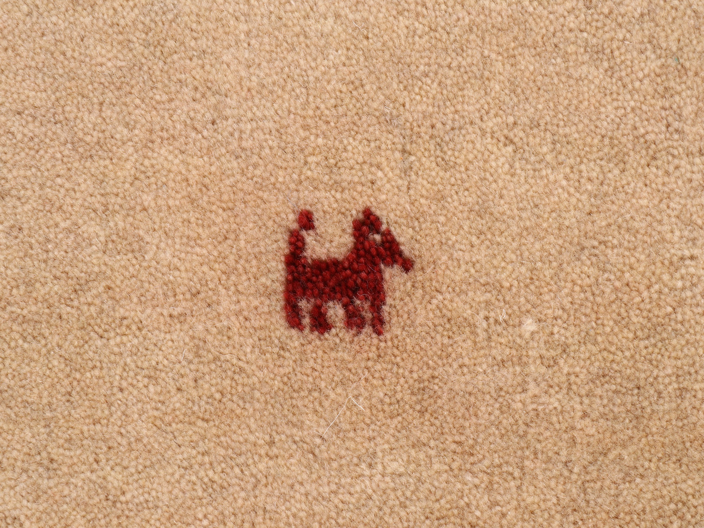 carpetfine Wollteppich »Gabbeh-Uni«, quadratisch, 15 mm Höhe, reine Wolle, handgewebt, Gabbeh Loom Tiermotiv, Sonderform Quadrat