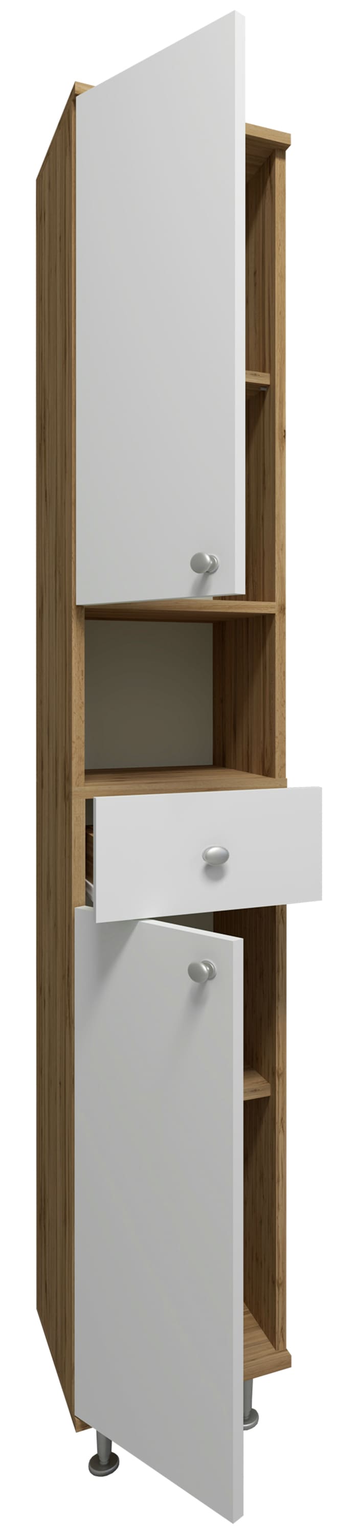 VCM Hochschrank »Badmöbel Hochschrank Badschrank Schublade Nilosi«