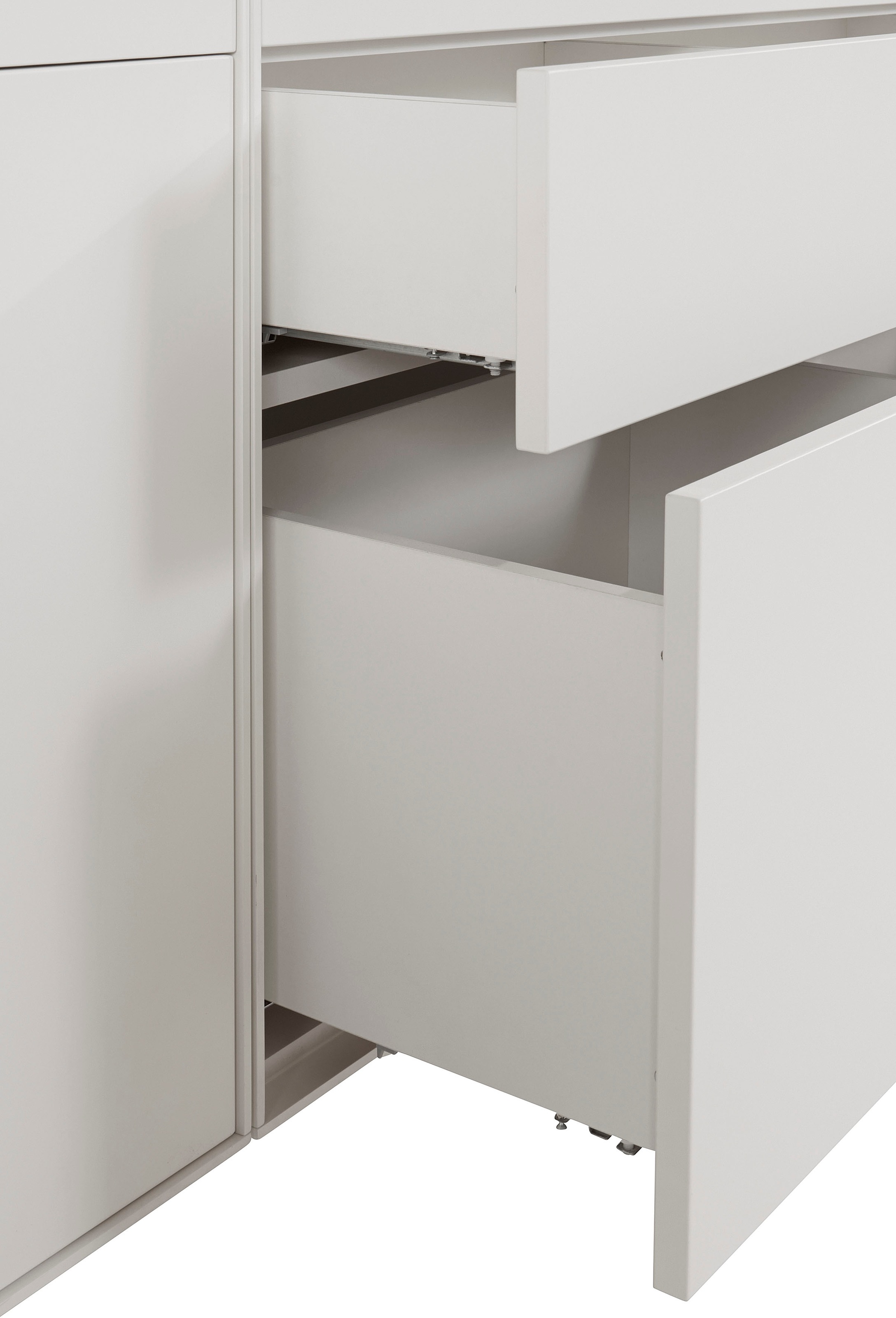 LeGer Home by Lena Gercke Sideboard »Essentials«, (2 St.), Breite: 224cm, MDF lackiert, Push-to-open-Funktion
