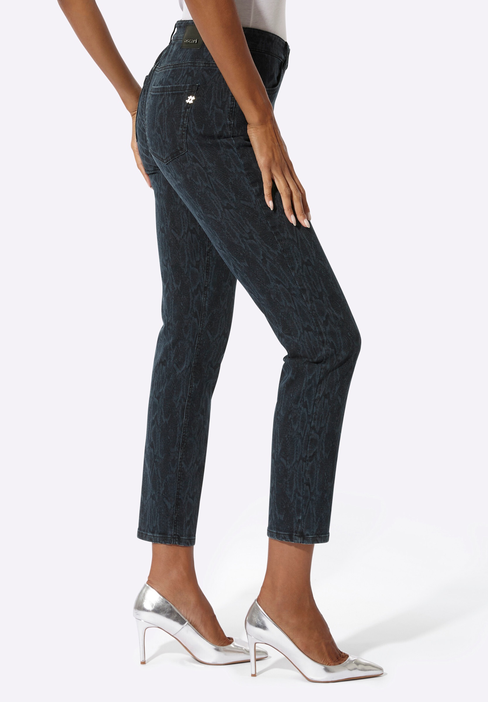 creation L Bequeme Jeans »Jeans Jeans in Schlangen-Optik«