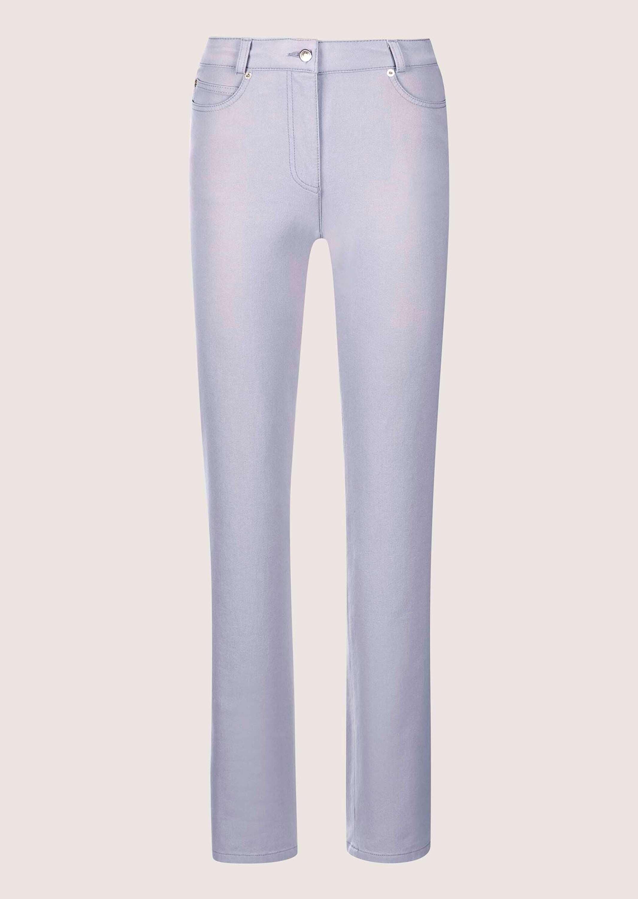 MADELEINE Regular-fit-Jeans »Denimhose Schmale Jeans im Five-Pocket-Style« Mit "M"-Stickerei auf der Gesäßtasche