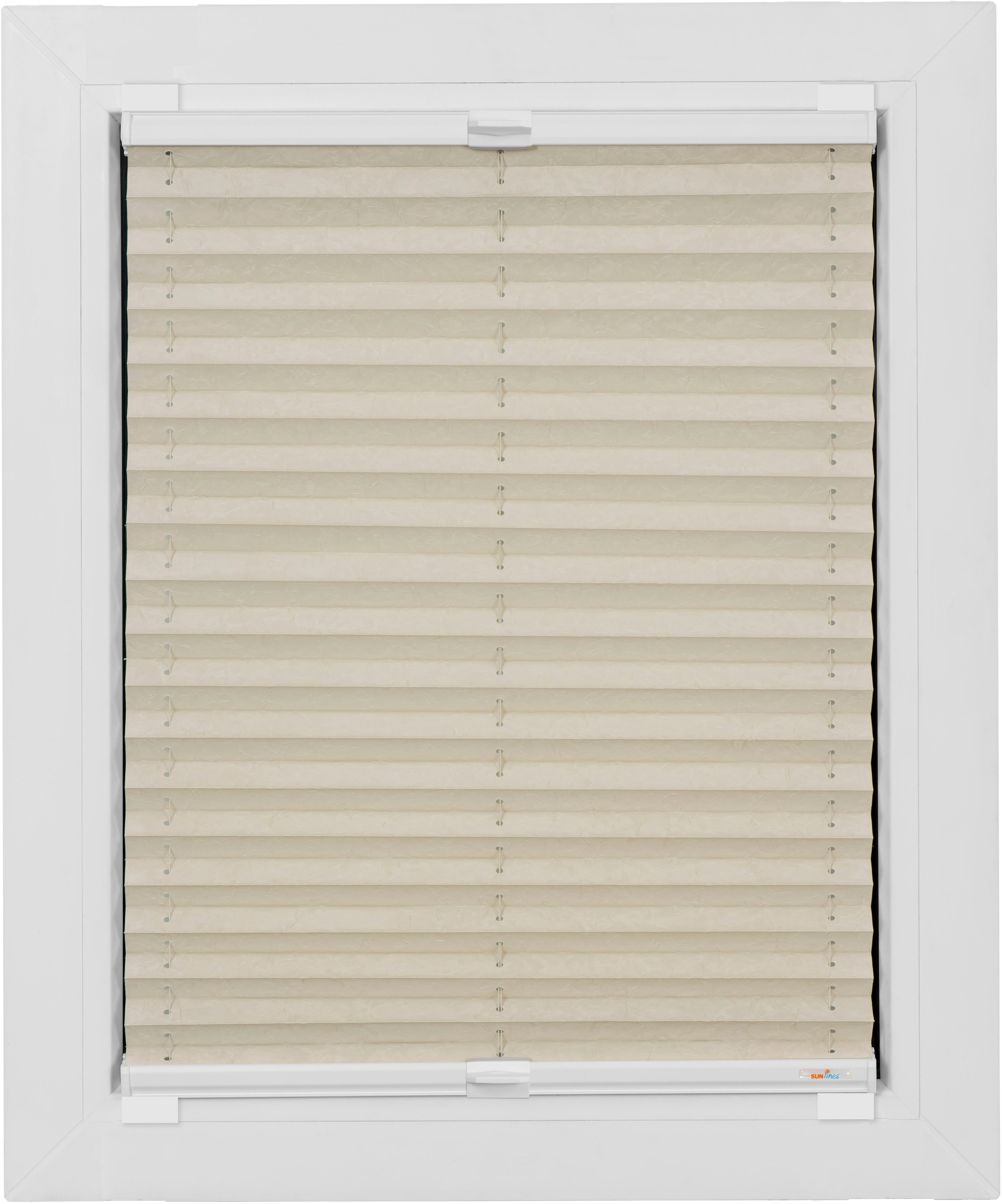 sunlines Klebe-Plissee »One Size Style Crush«, blickdicht, ohne Bohren, verspannt, Crushed-Optik