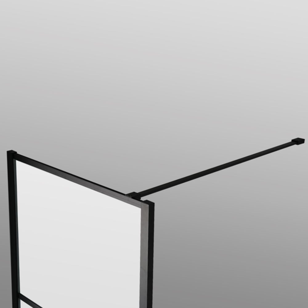 welltime Walk-in-Dusche »Black Blocks Frost«, gefrostetes Glas