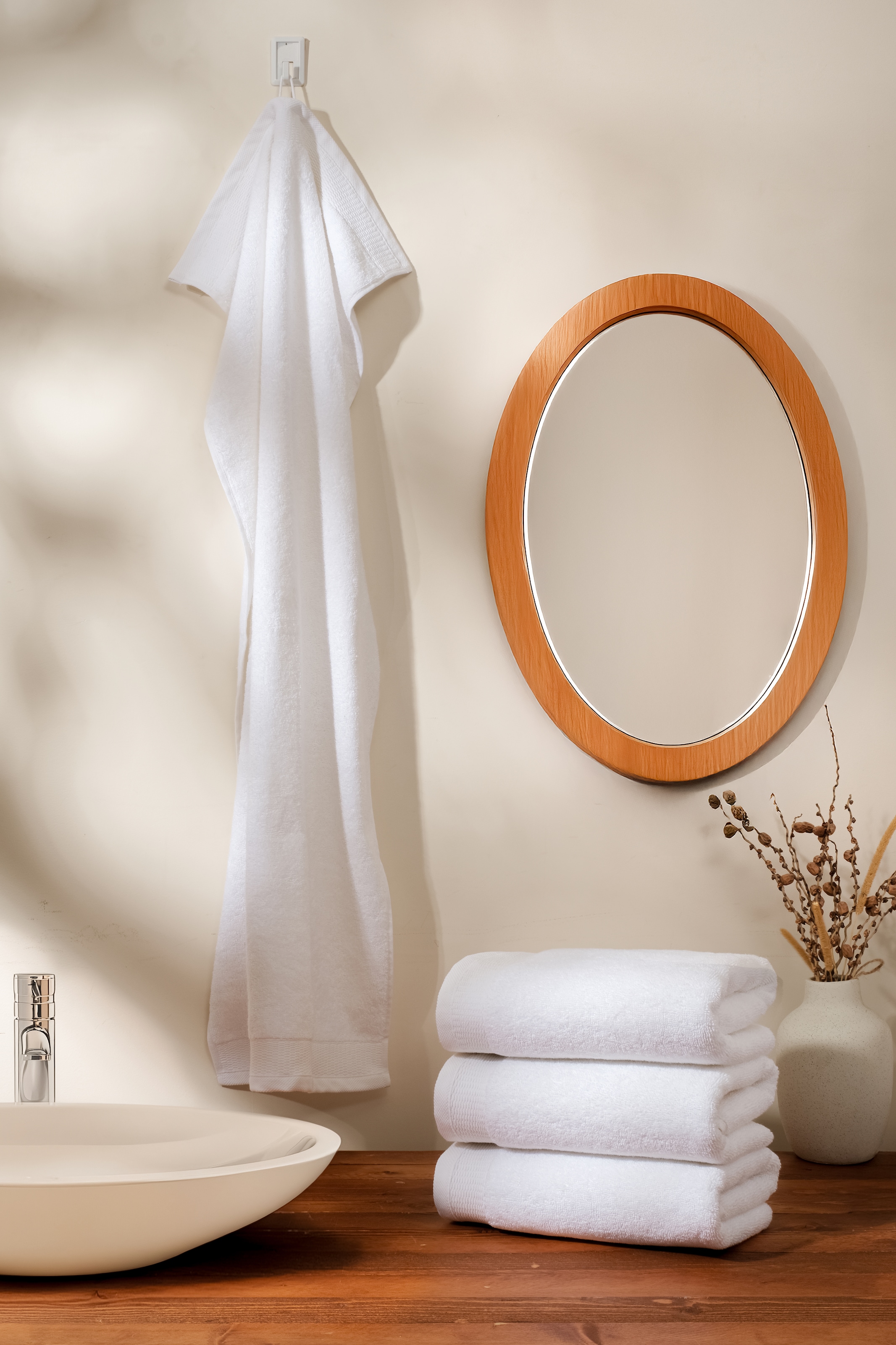 OTTO home Handtücher »Fenya, flauschig und weich, 550gr/m²«, (4 St., 4x 50x100cm), Premium Handtücher mit Bordüre, Handtuch-Set, 100% Baumwolle