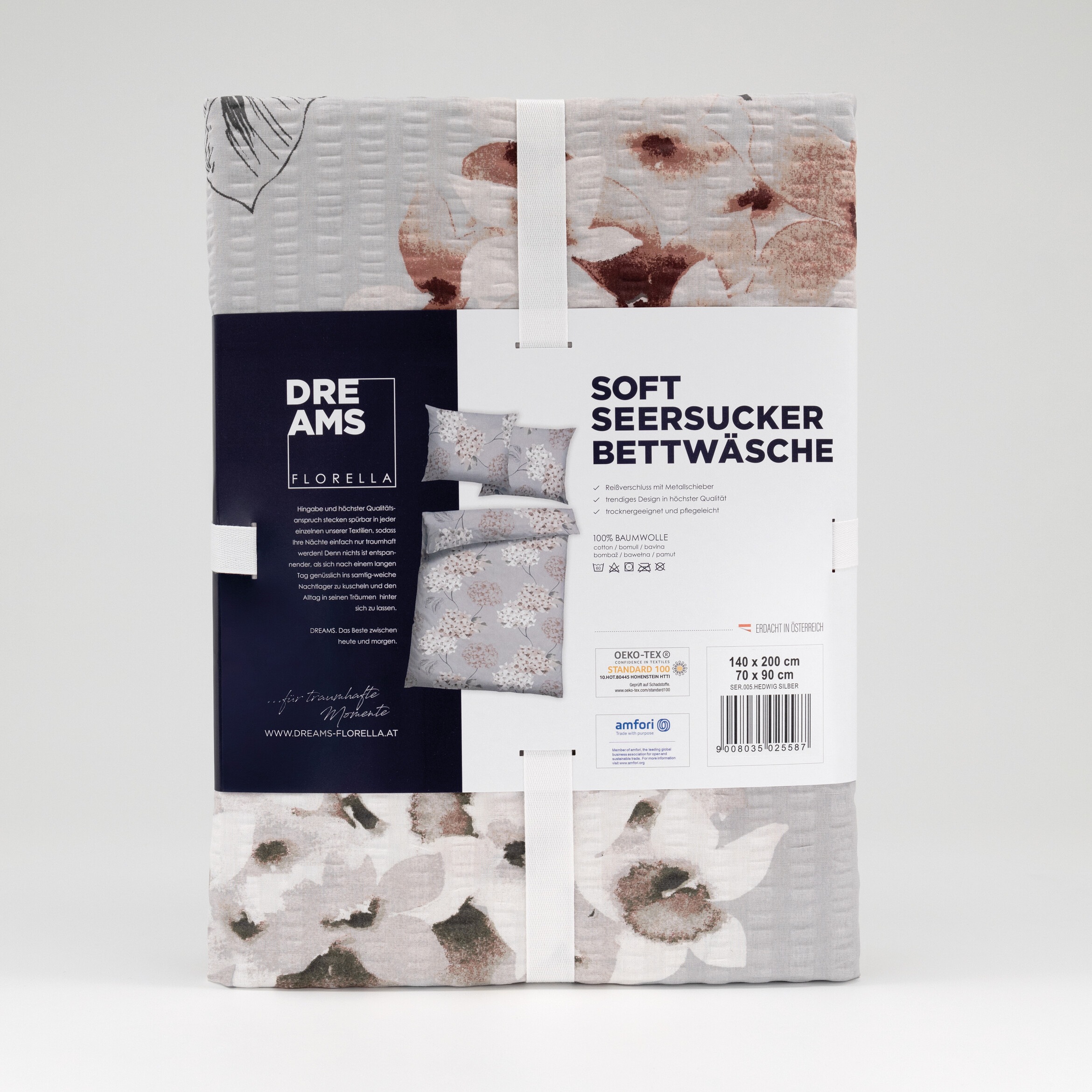 Florella Bettwäsche »Hedwig, Soft-Seersucker, 100 % Baumwolle«