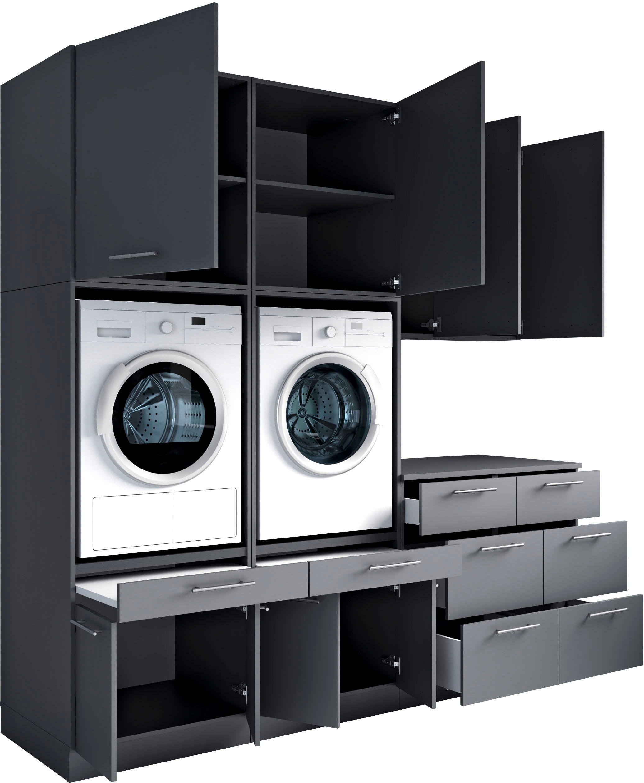 Laundreezy Mehrzweckschrank-Set »Laundreezy, 8-tlg. Mehrzweckschrank-Set B/H/T 238/238/68 cm« 8 Stk. tlg.